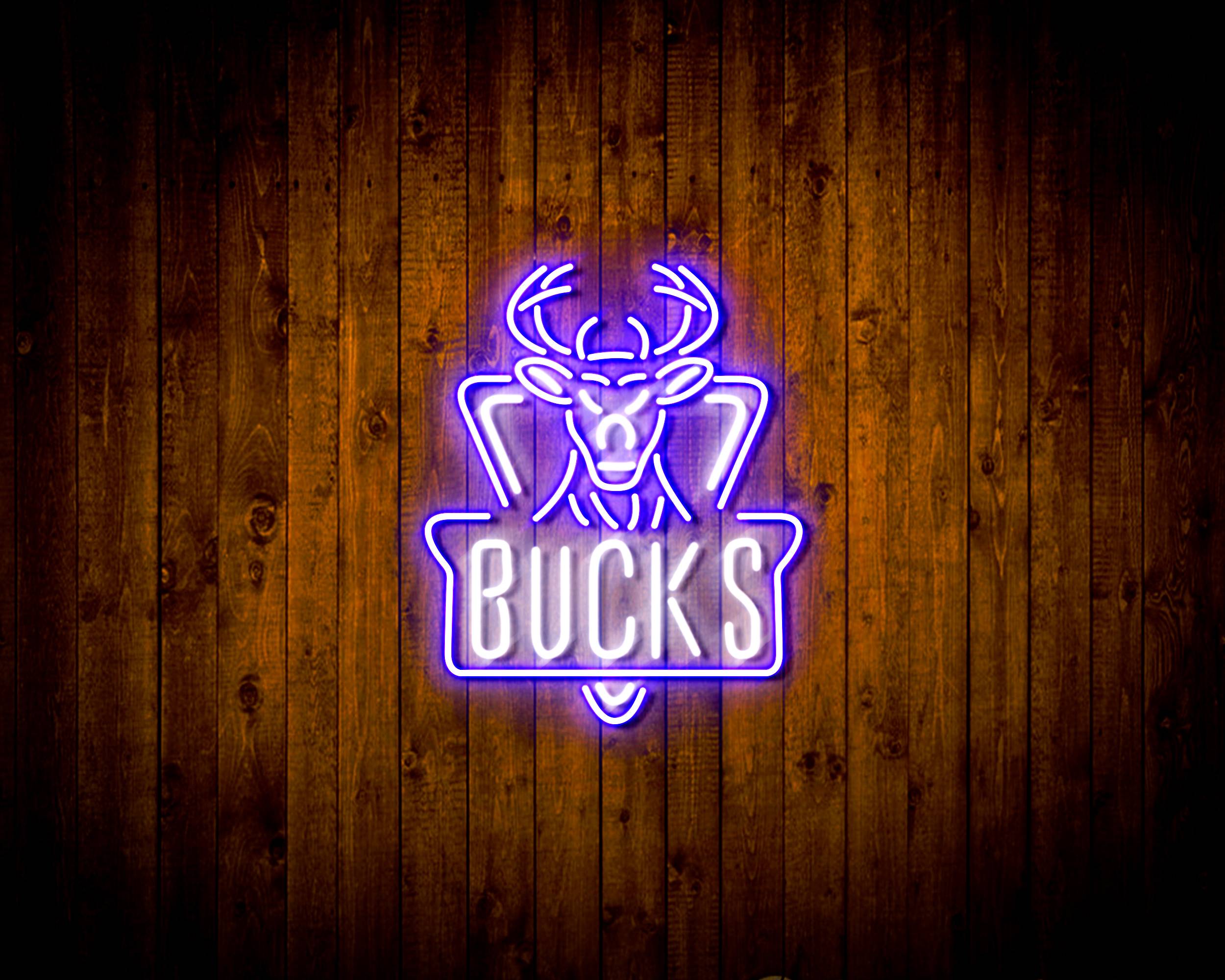 NBA Milwaukee Bucks Bar Neon Flex LED Sign