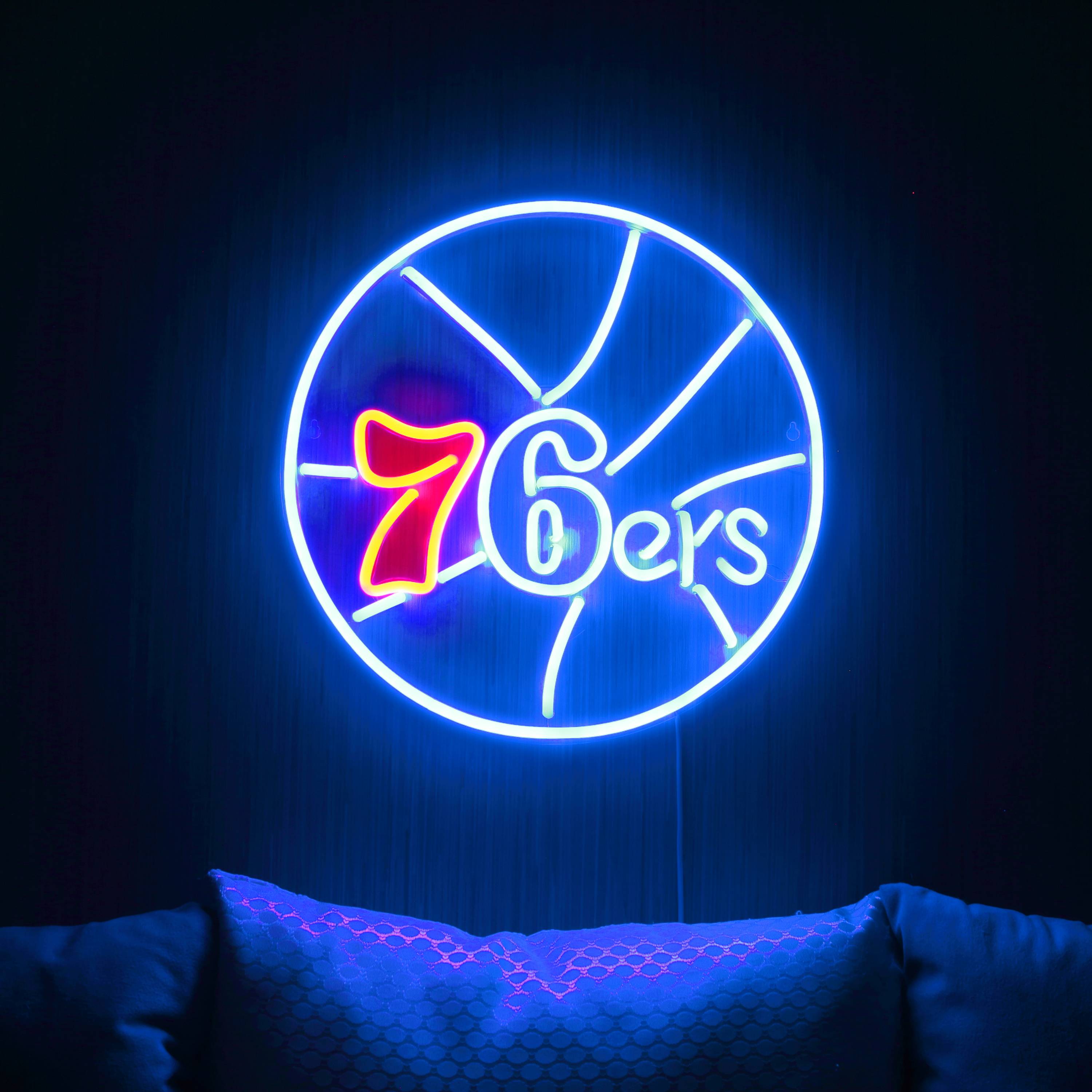NBA Philadelphia 76ers Large Flex Neon LED Sign