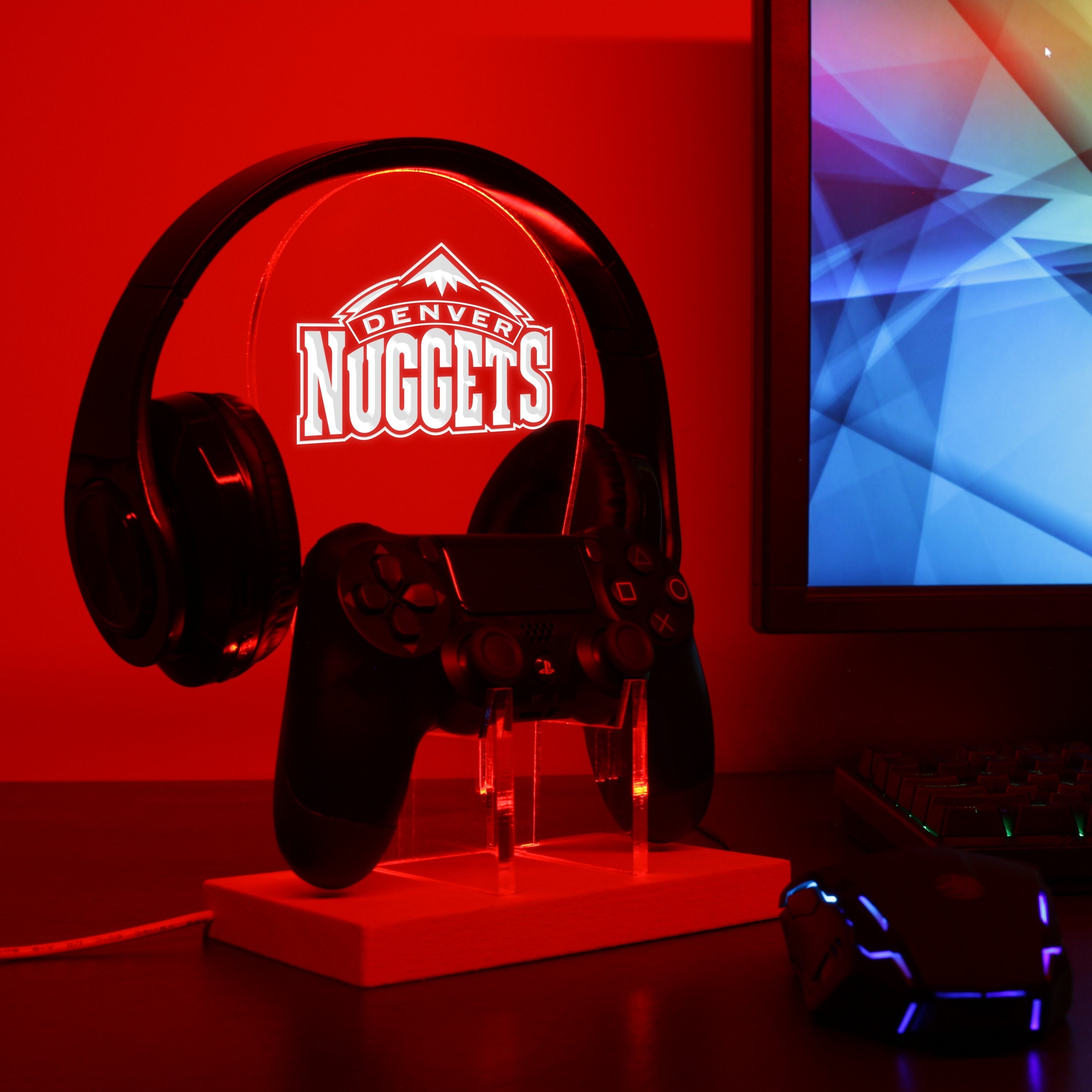 Denver Nuggets LED Gaming Headset Controller Stand