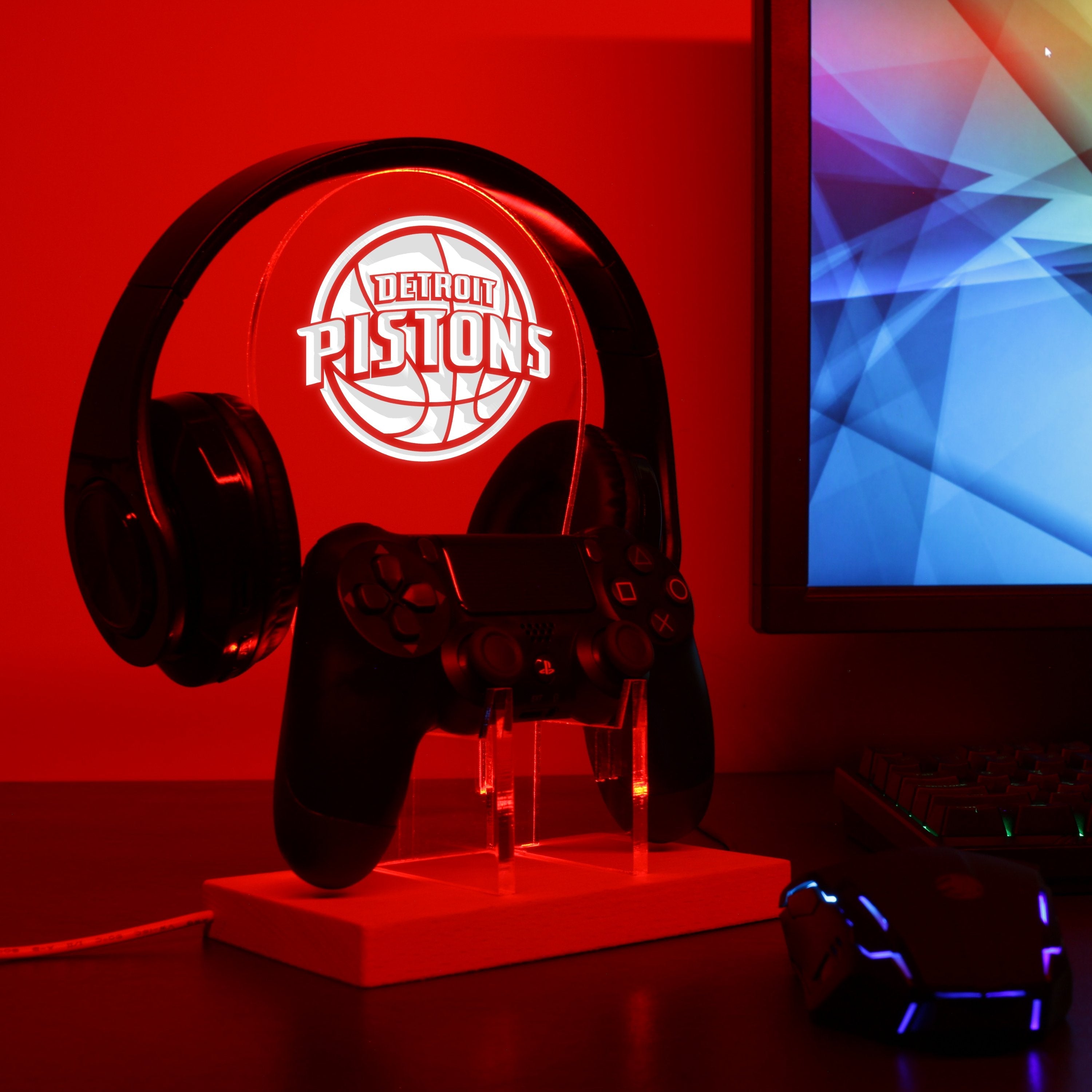 Detroit Pistons LED Gaming Headset Controller Stand