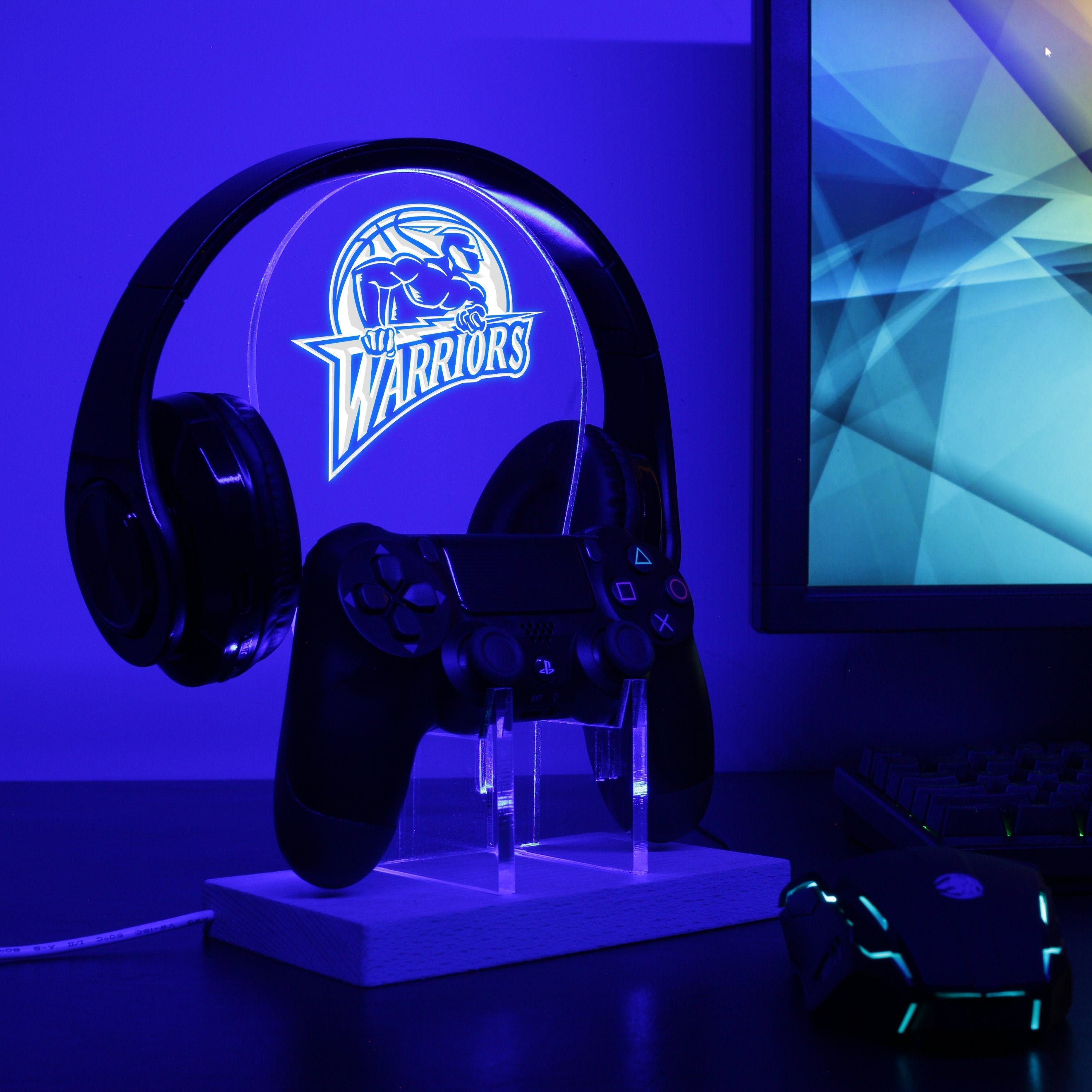 Golden State Warriors LED Gaming Headset Controller Stand