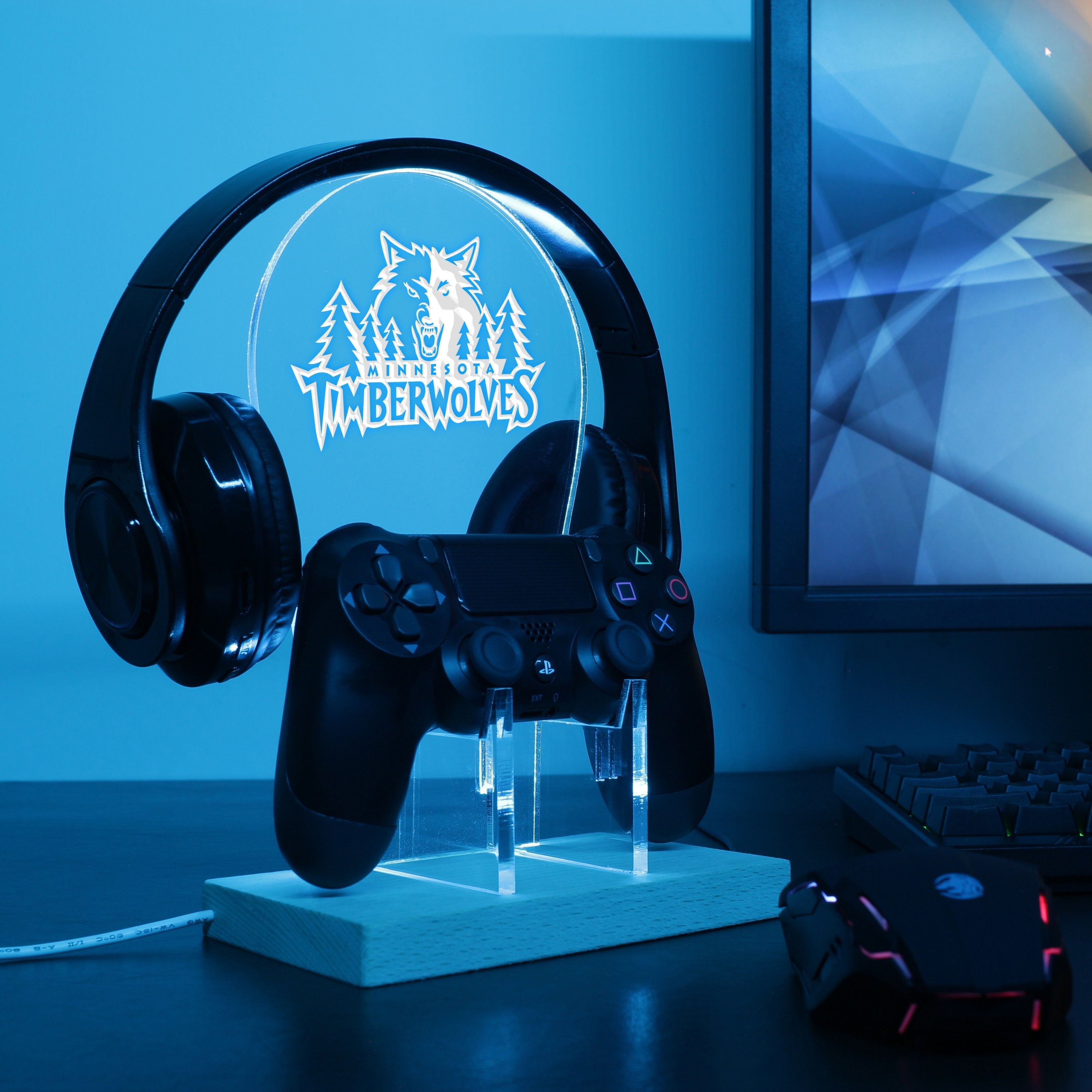 Minnesota Timberwolves LED Gaming Headset Controller Stand