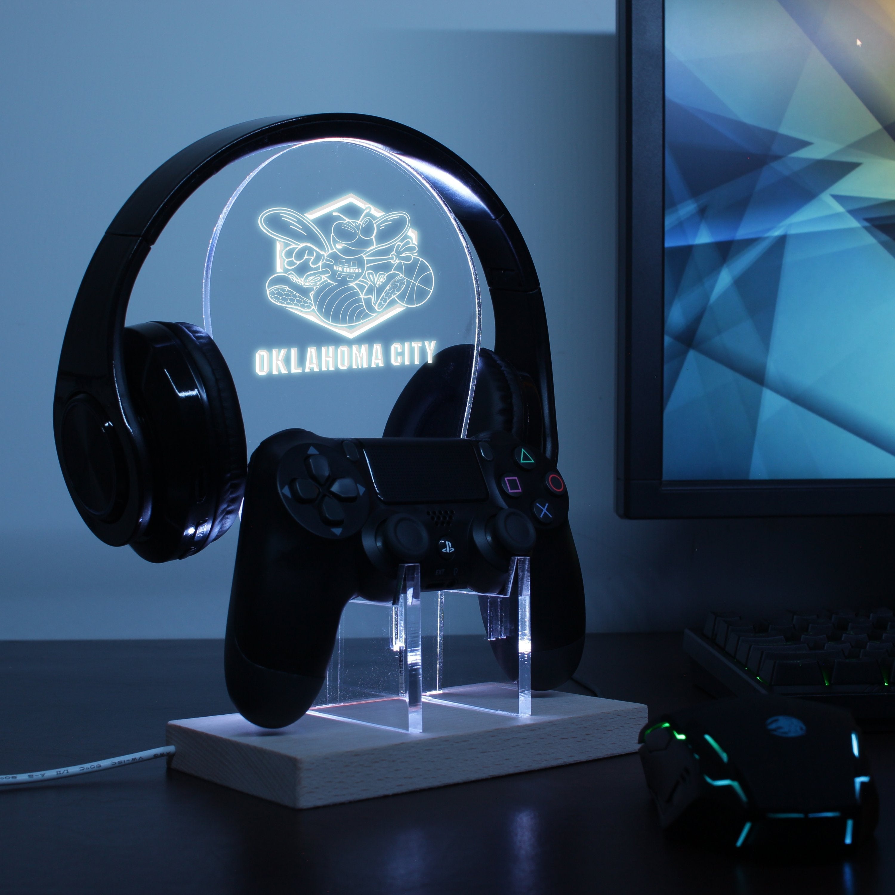 New Orleans Hornets LED Gaming Headset Controller Stand
