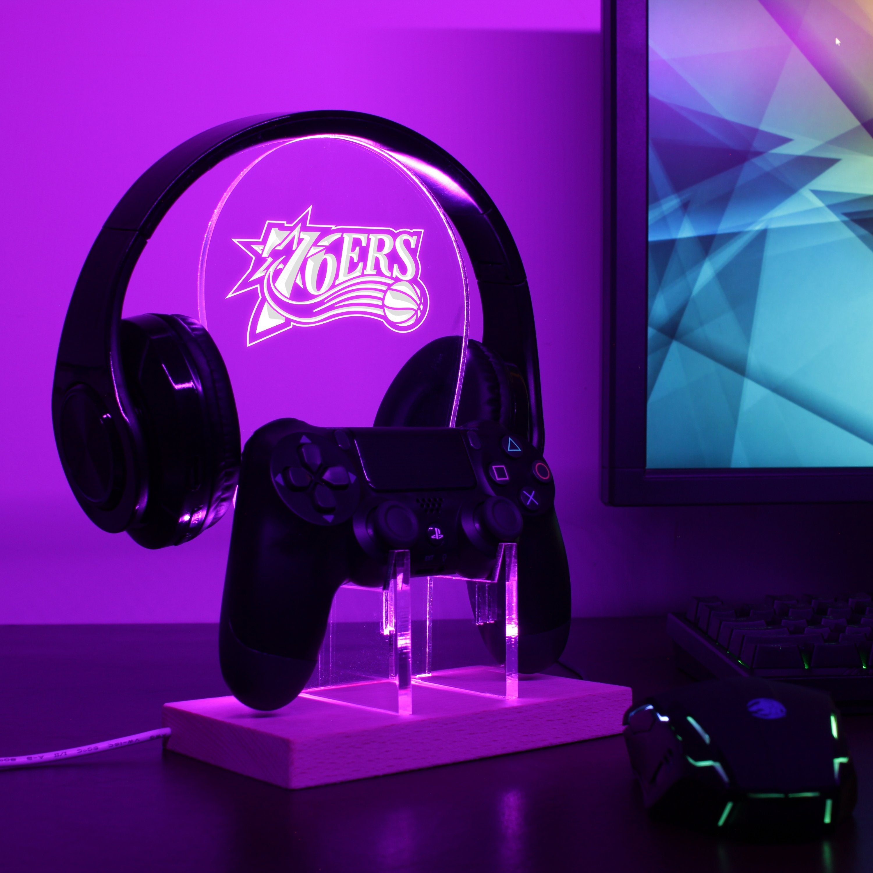 Philadelphia 76ers LED Gaming Headset Controller Stand