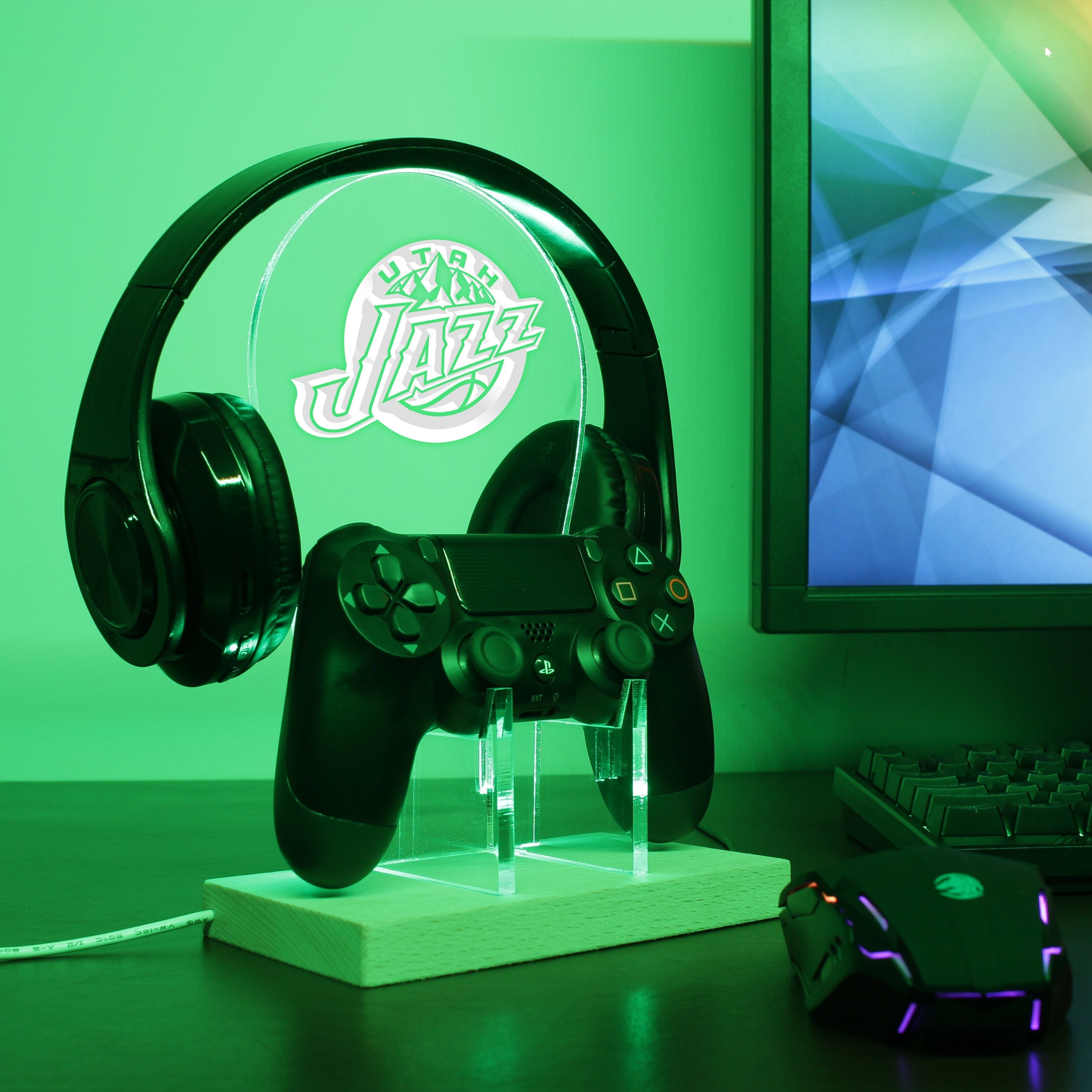 Utah Jazz LED Gaming Headset Controller Stand