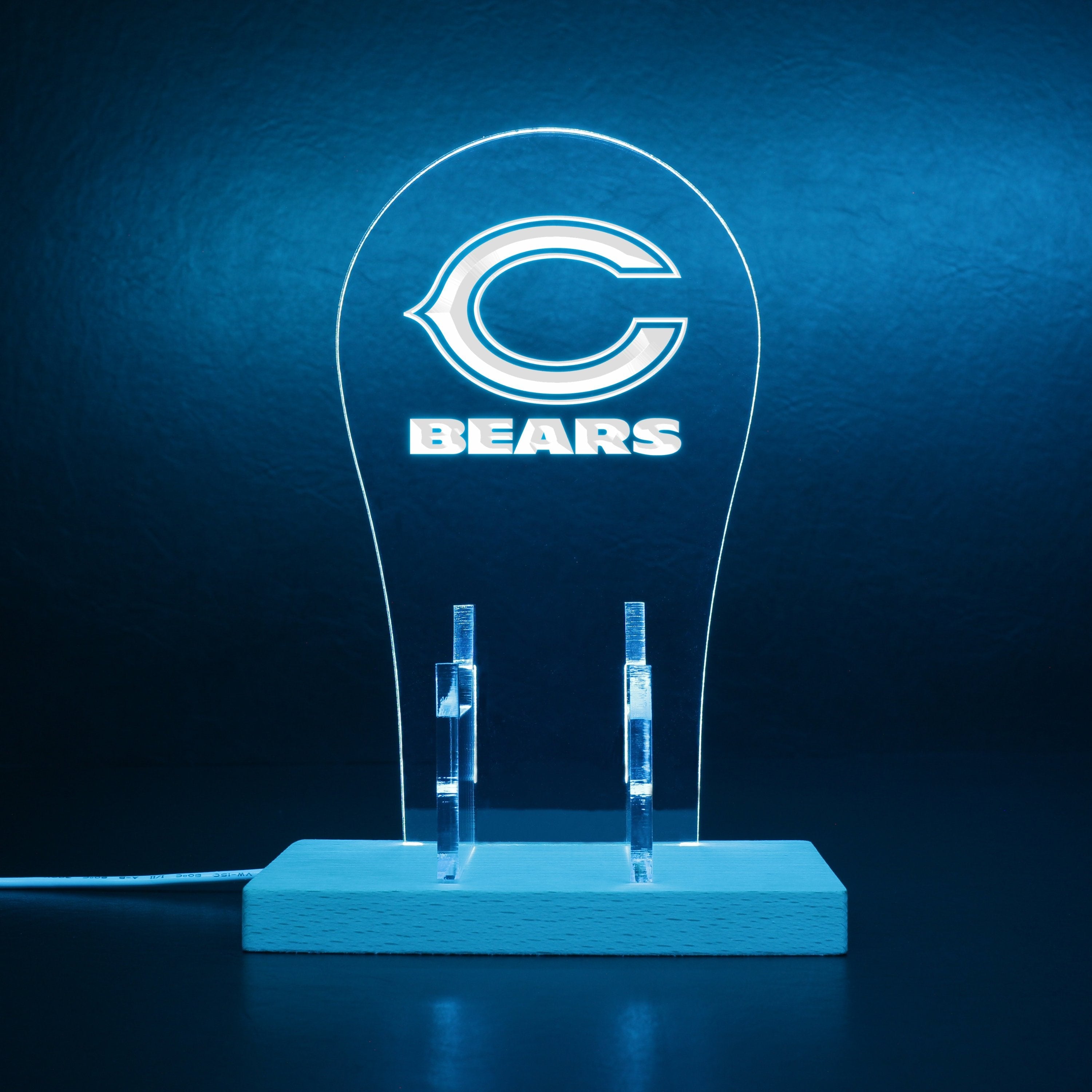 Chicago Bears Super Bowl LED Gaming Headset Controller Stand