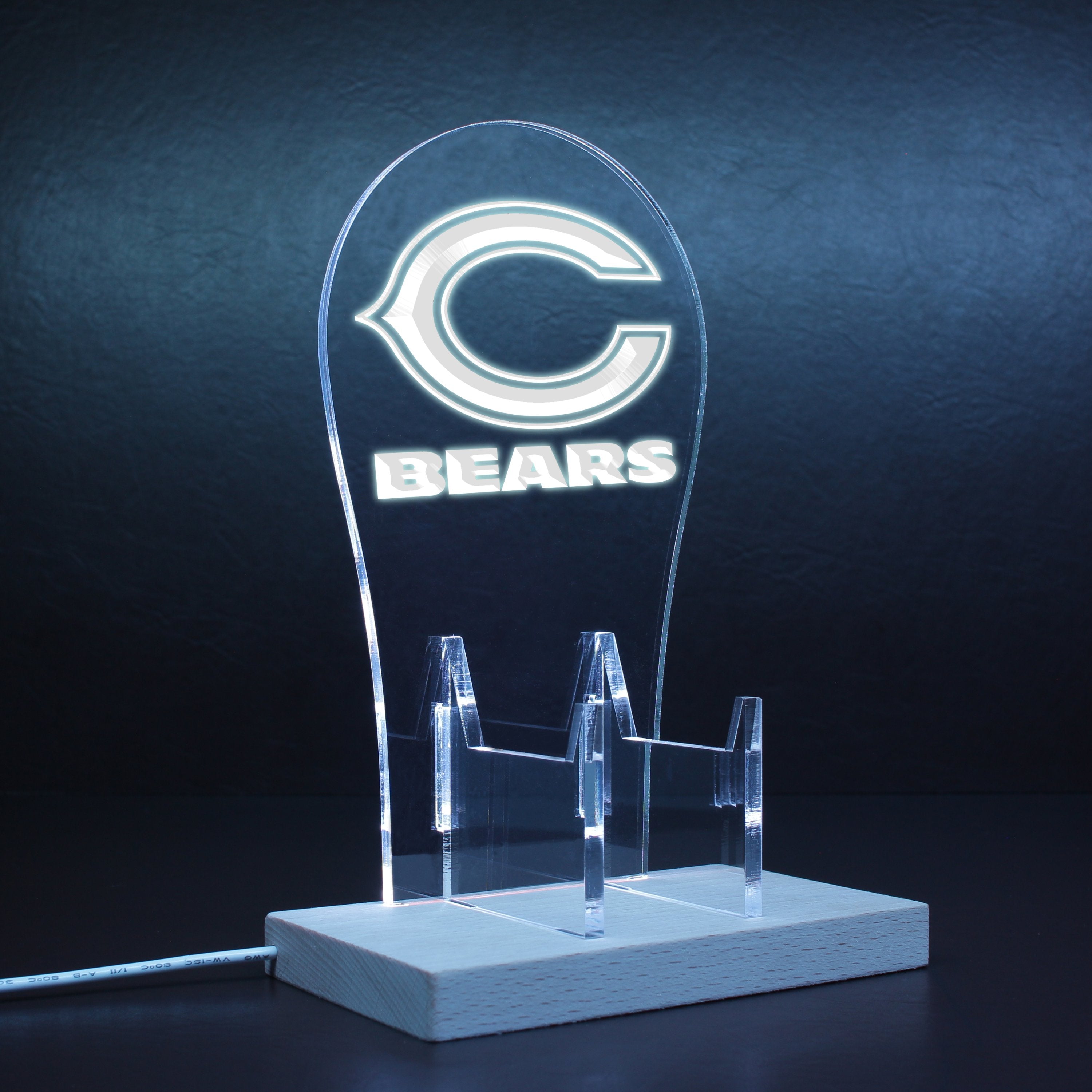 Chicago Bears Super Bowl LED Gaming Headset Controller Stand