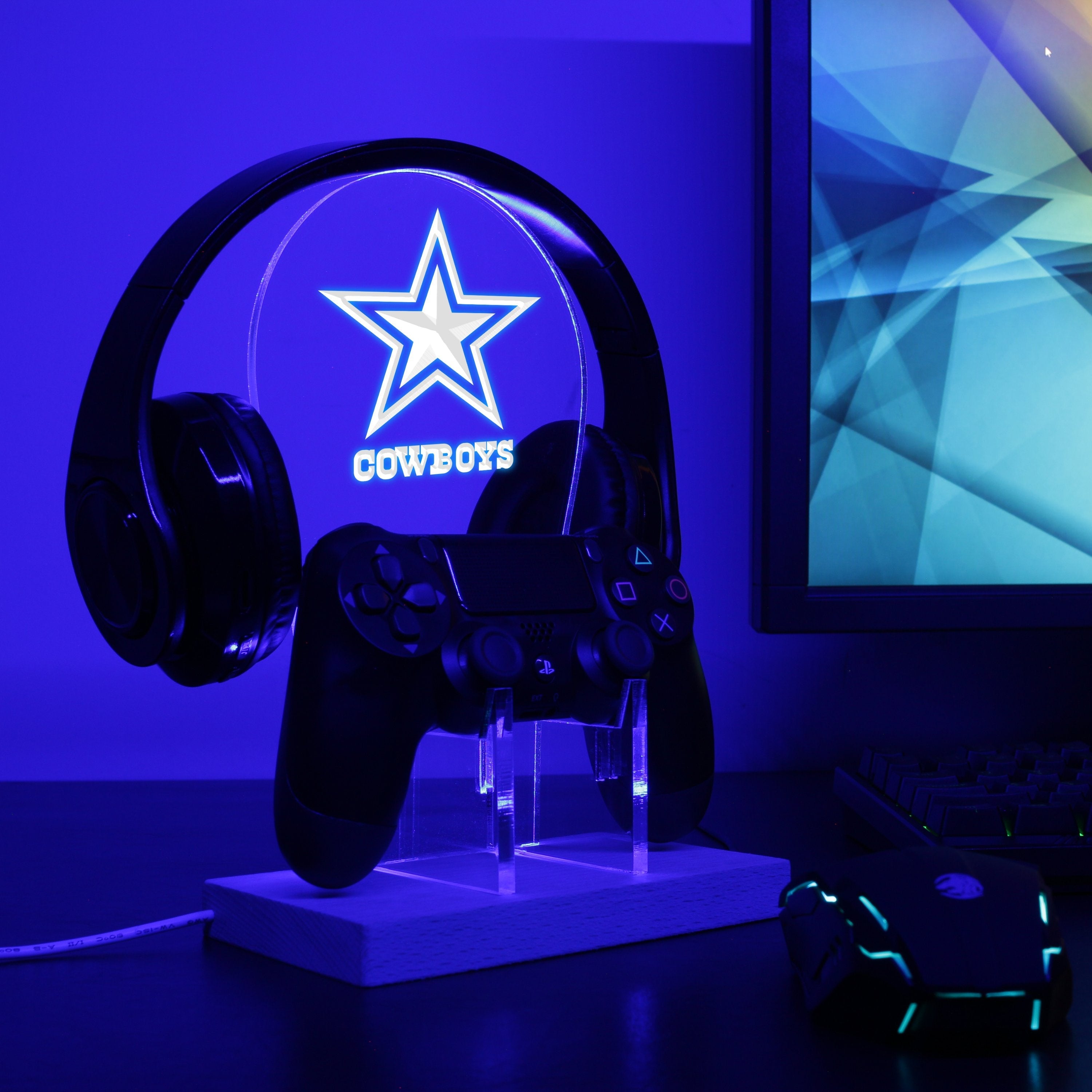 Dallas Cowboys Star LED Gaming Headset Controller Stand