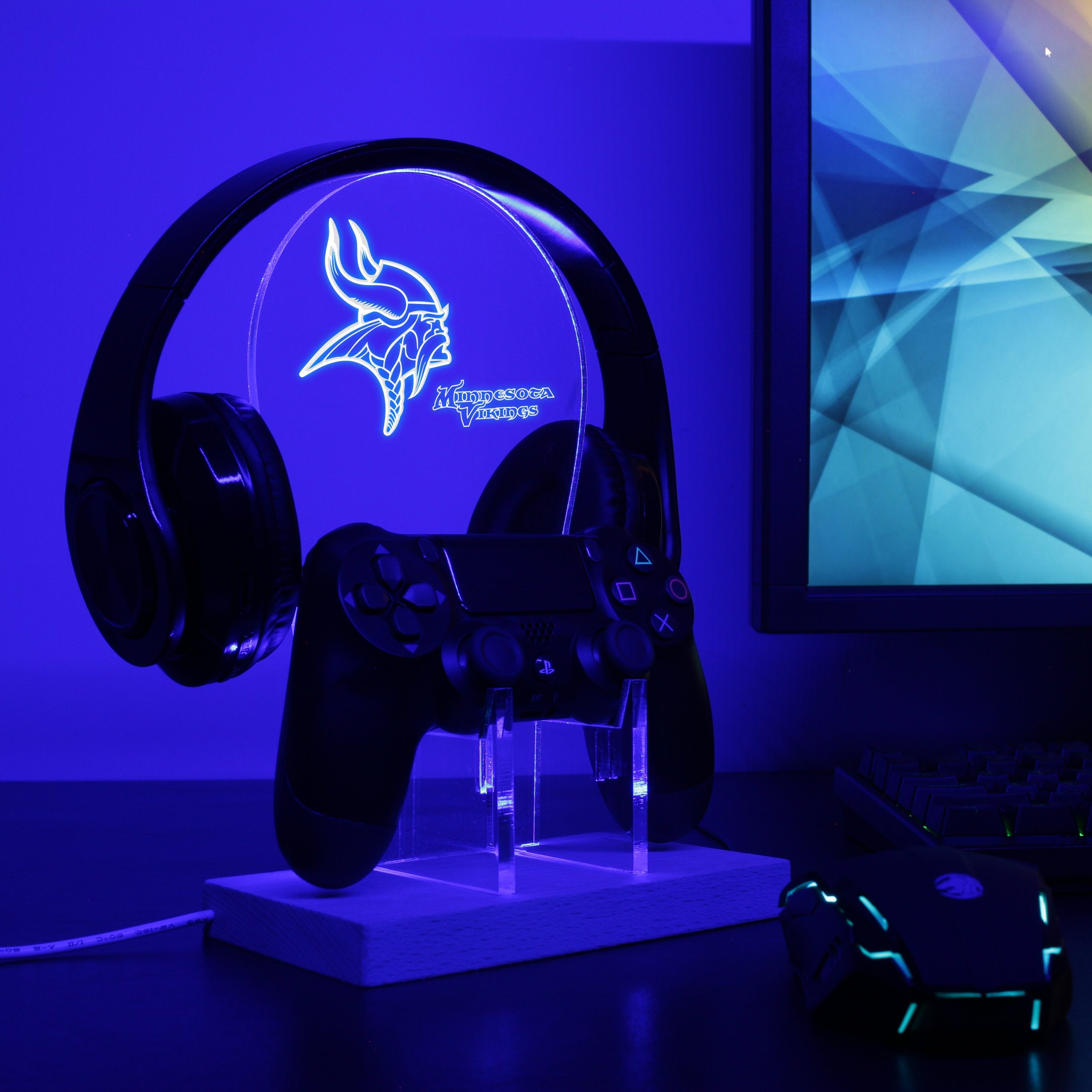 Minnesota Vikings LED Gaming Headset Controller Stand