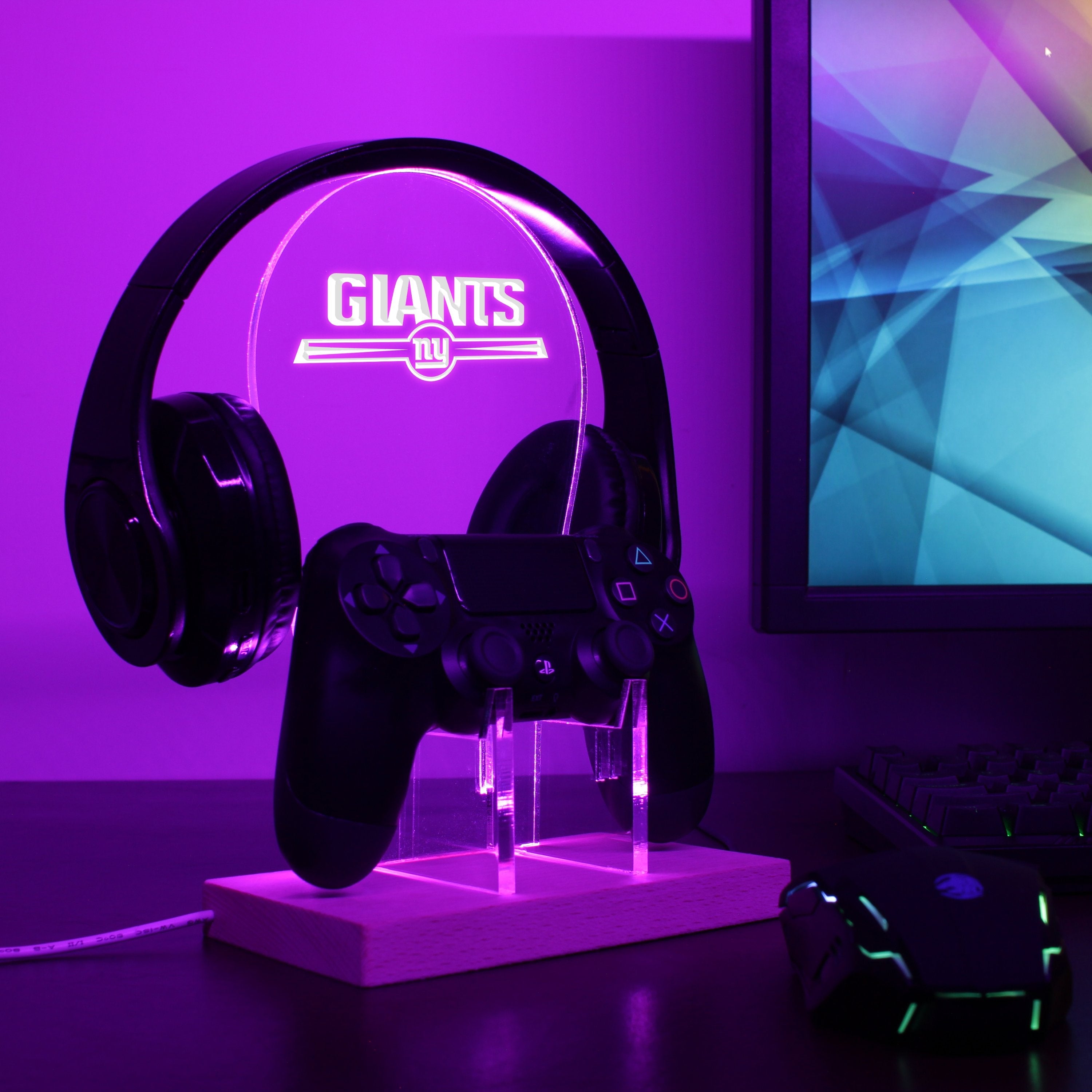 New York Giants LED Gaming Headset Controller Stand