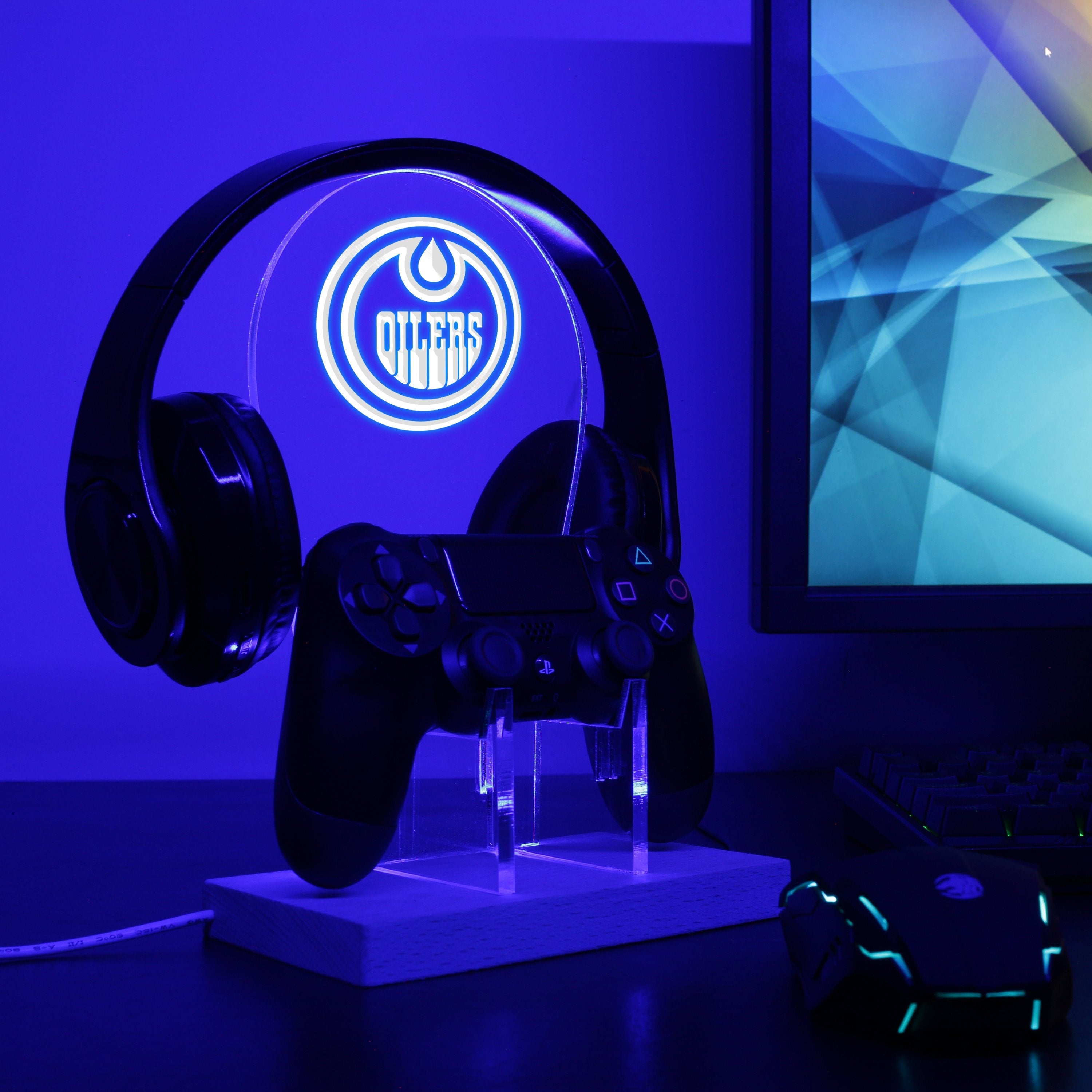 Edmonton Oilers LED Gaming Headset Controller Stand