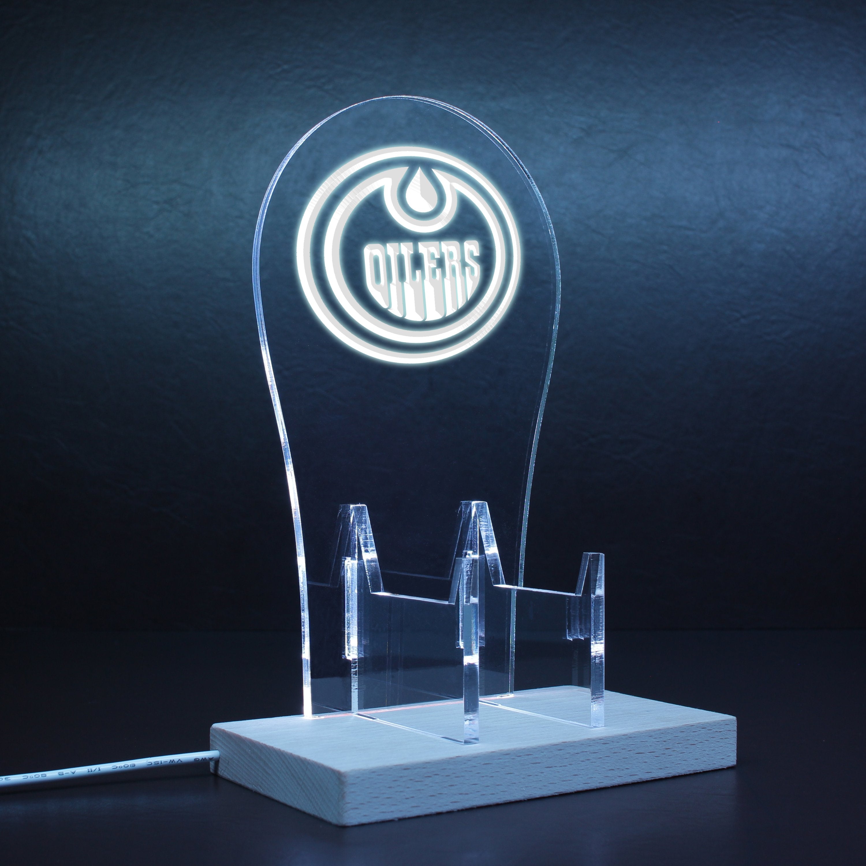 Edmonton Oilers LED Gaming Headset Controller Stand | PRO LED SIGN