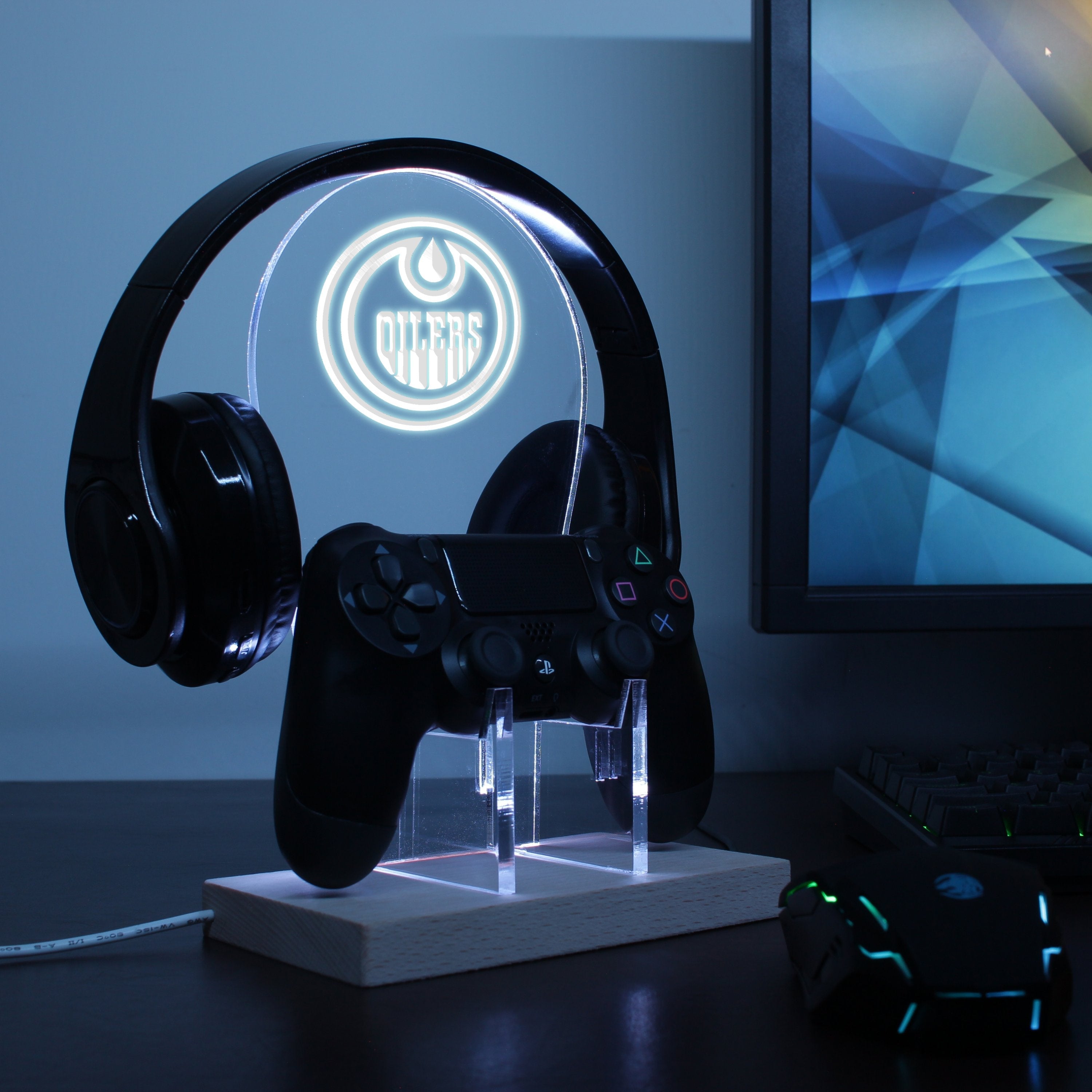 Edmonton Oilers LED Gaming Headset Controller Stand