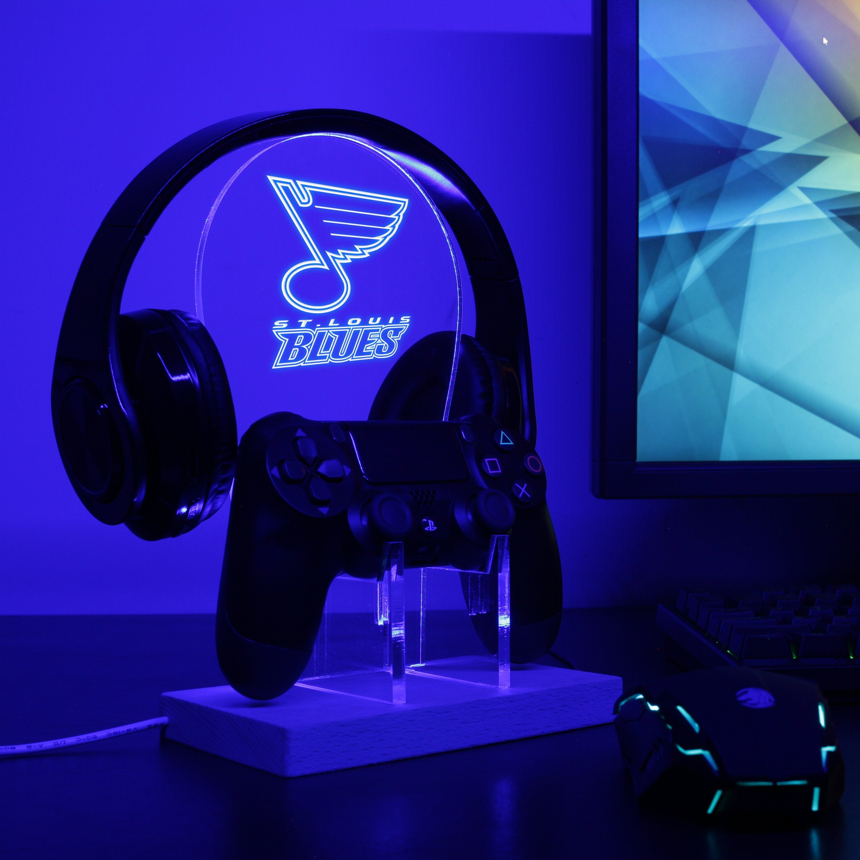 St. Louis Blues LED Gaming Headset Controller Stand
