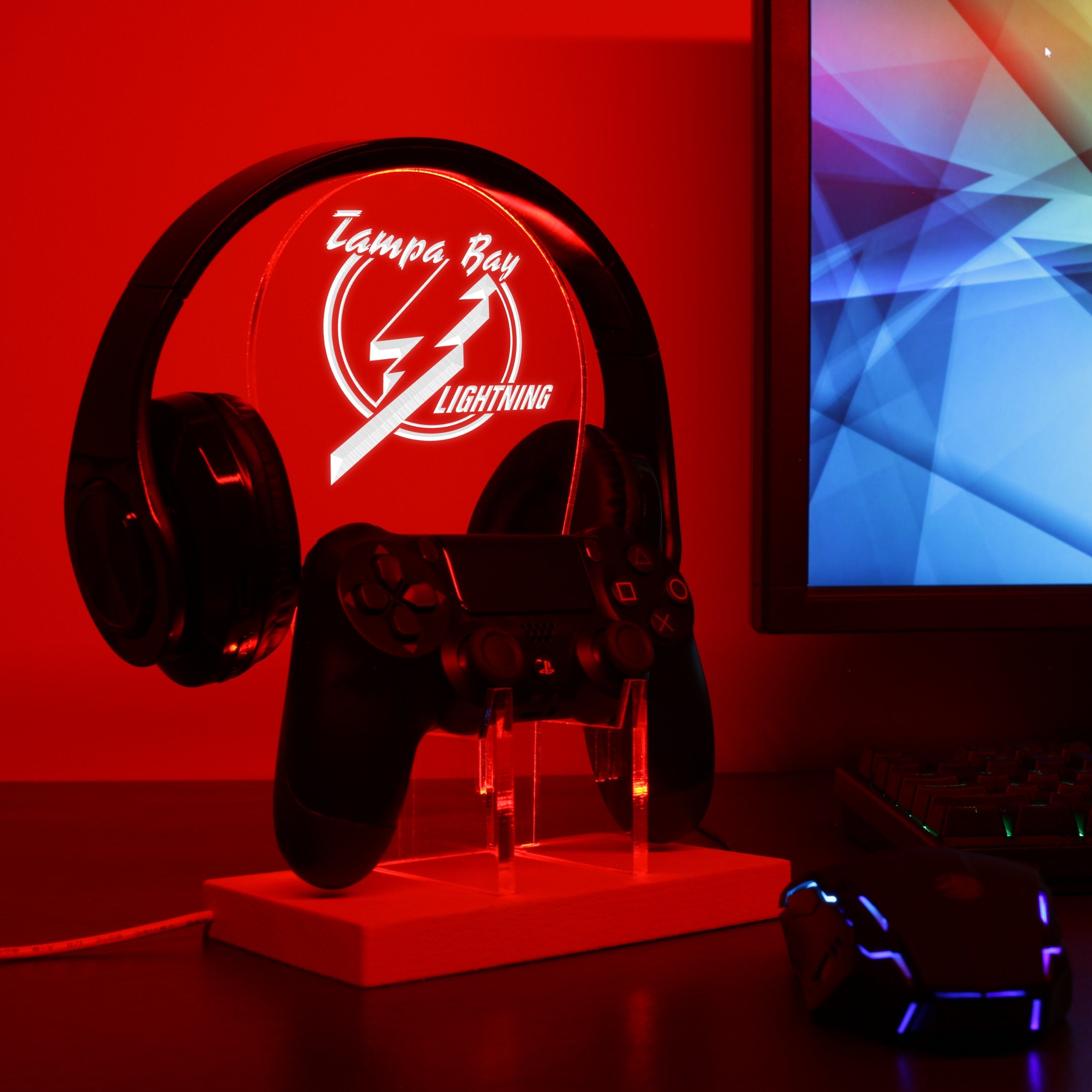 Tampa Bay Lightning LED Gaming Headset Controller Stand