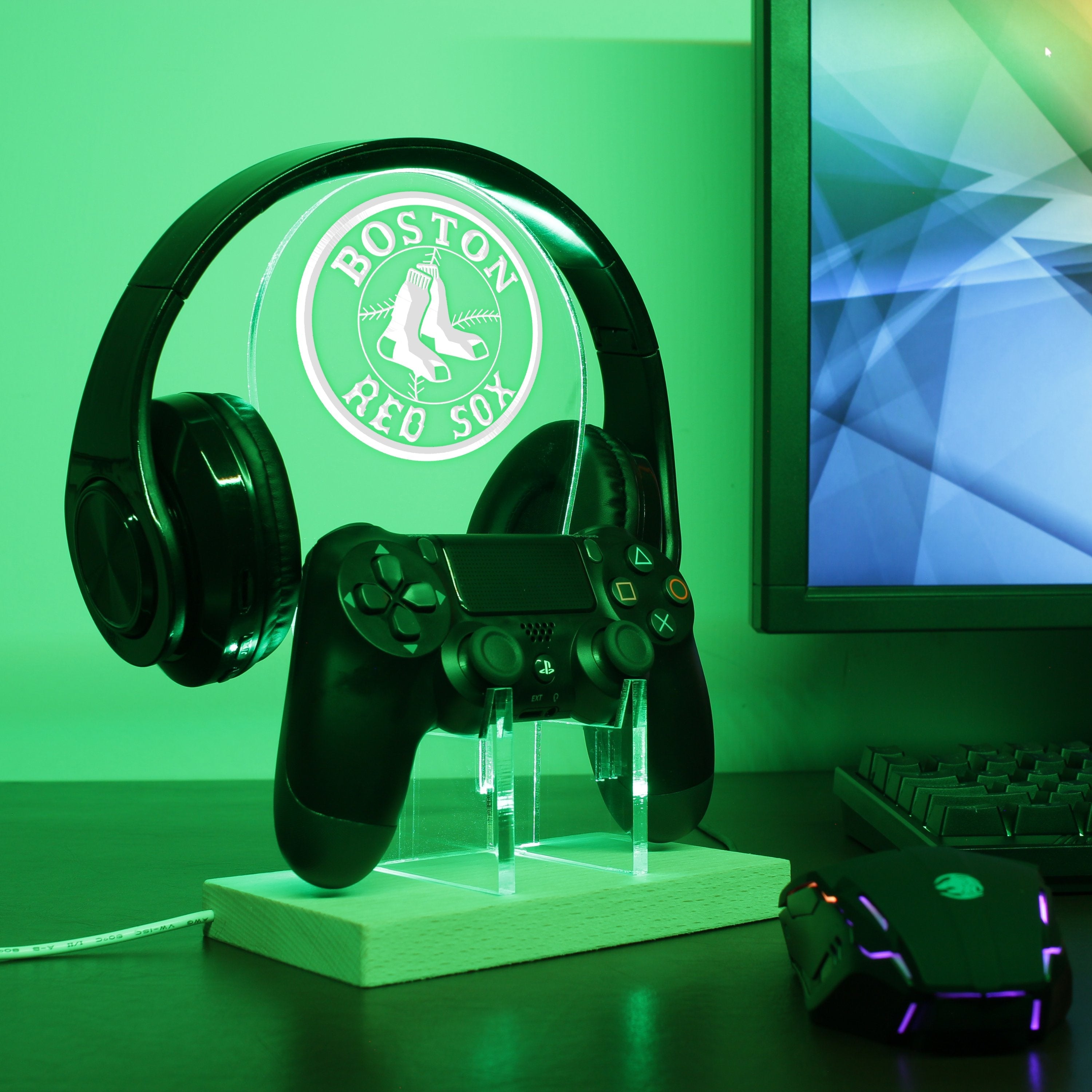 Boston Red Sox LED Gaming Headset Controller Stand