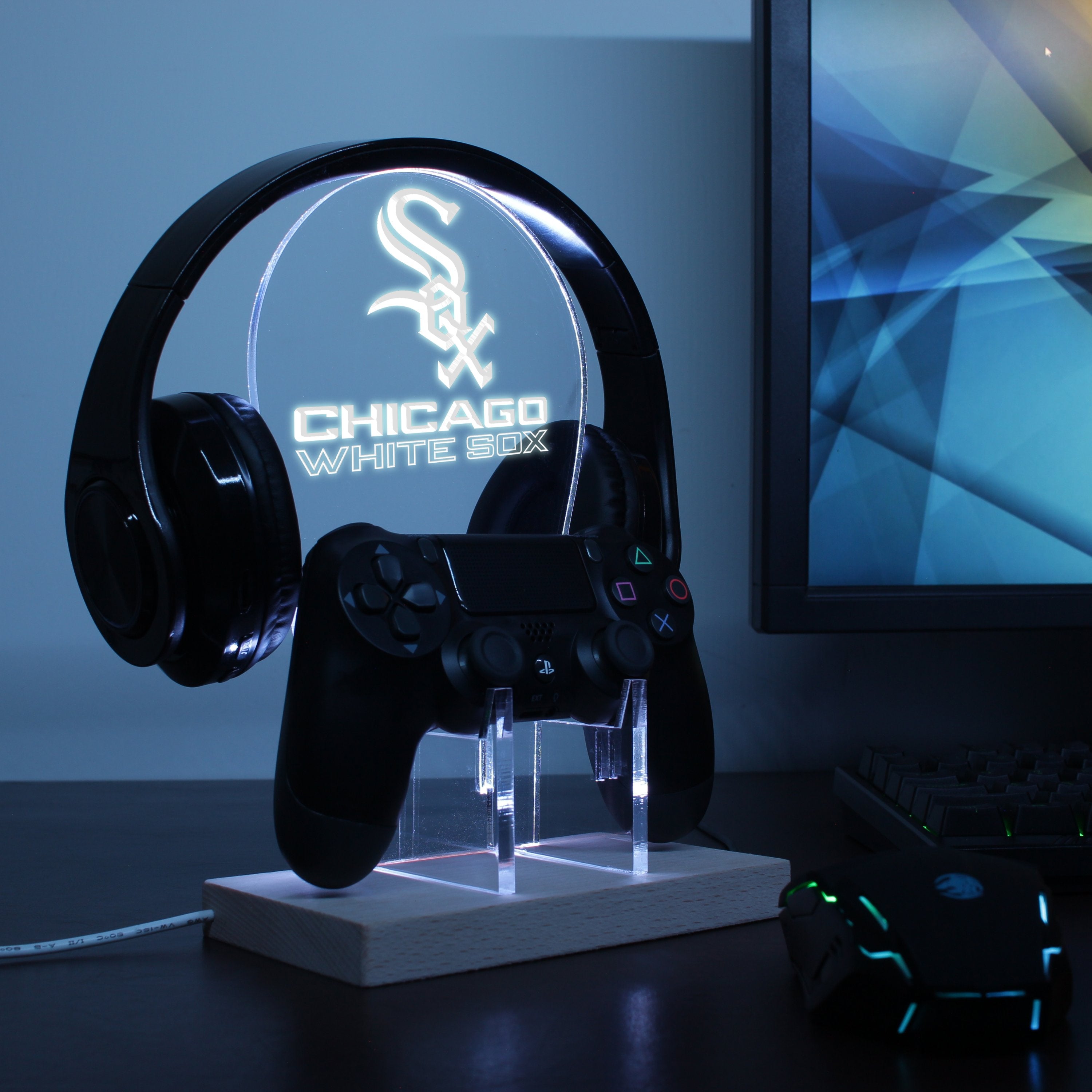 Chicago White SOX LED Gaming Headset Controller Stand