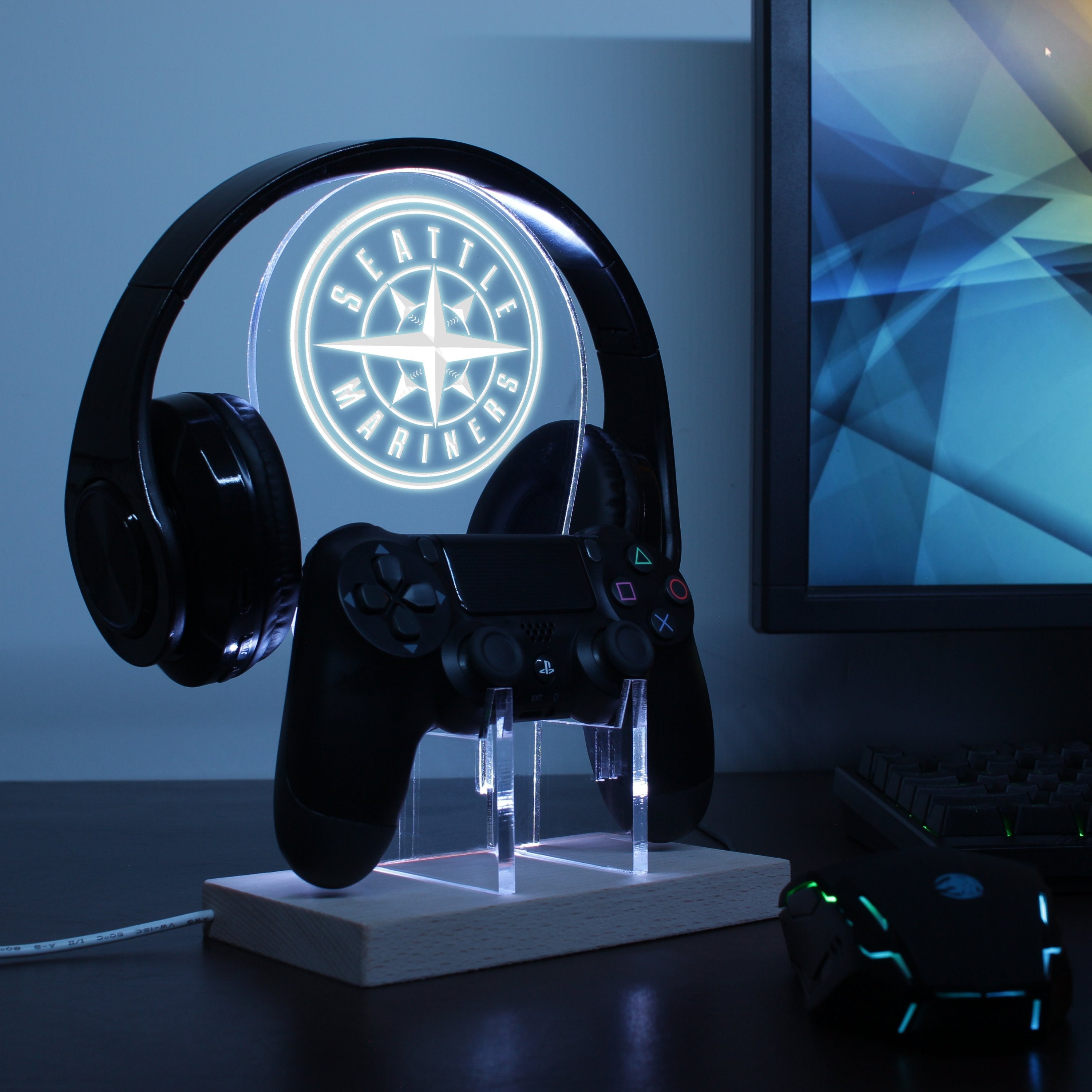 Seattle Mariners LED Gaming Headset Controller Stand
