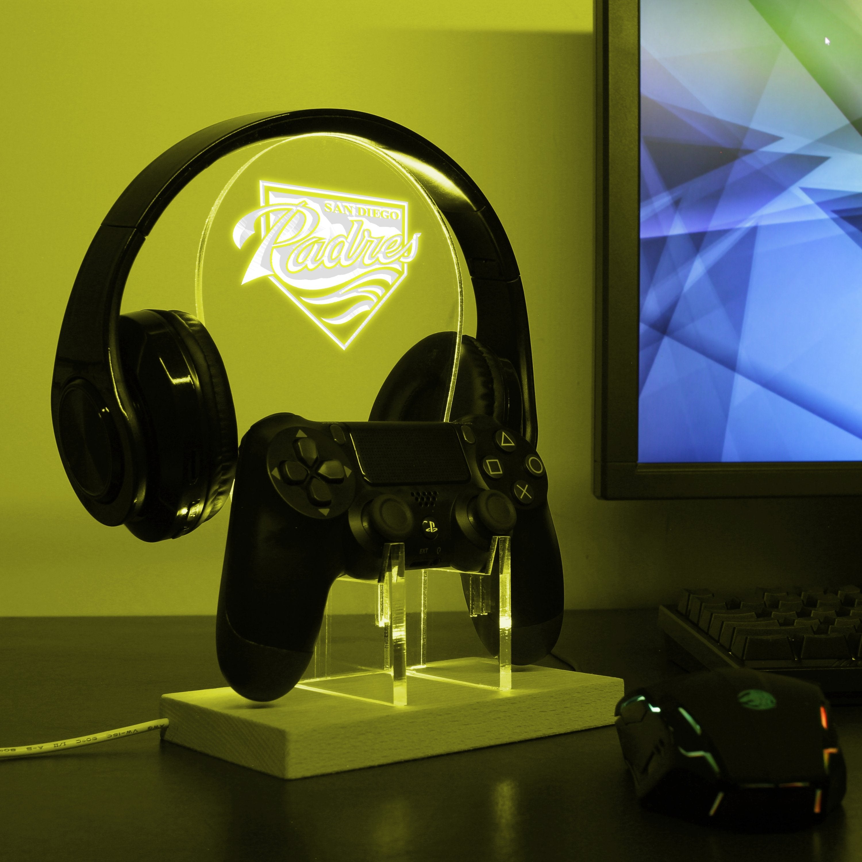 San Diego Padres LED Gaming Headset Controller Stand