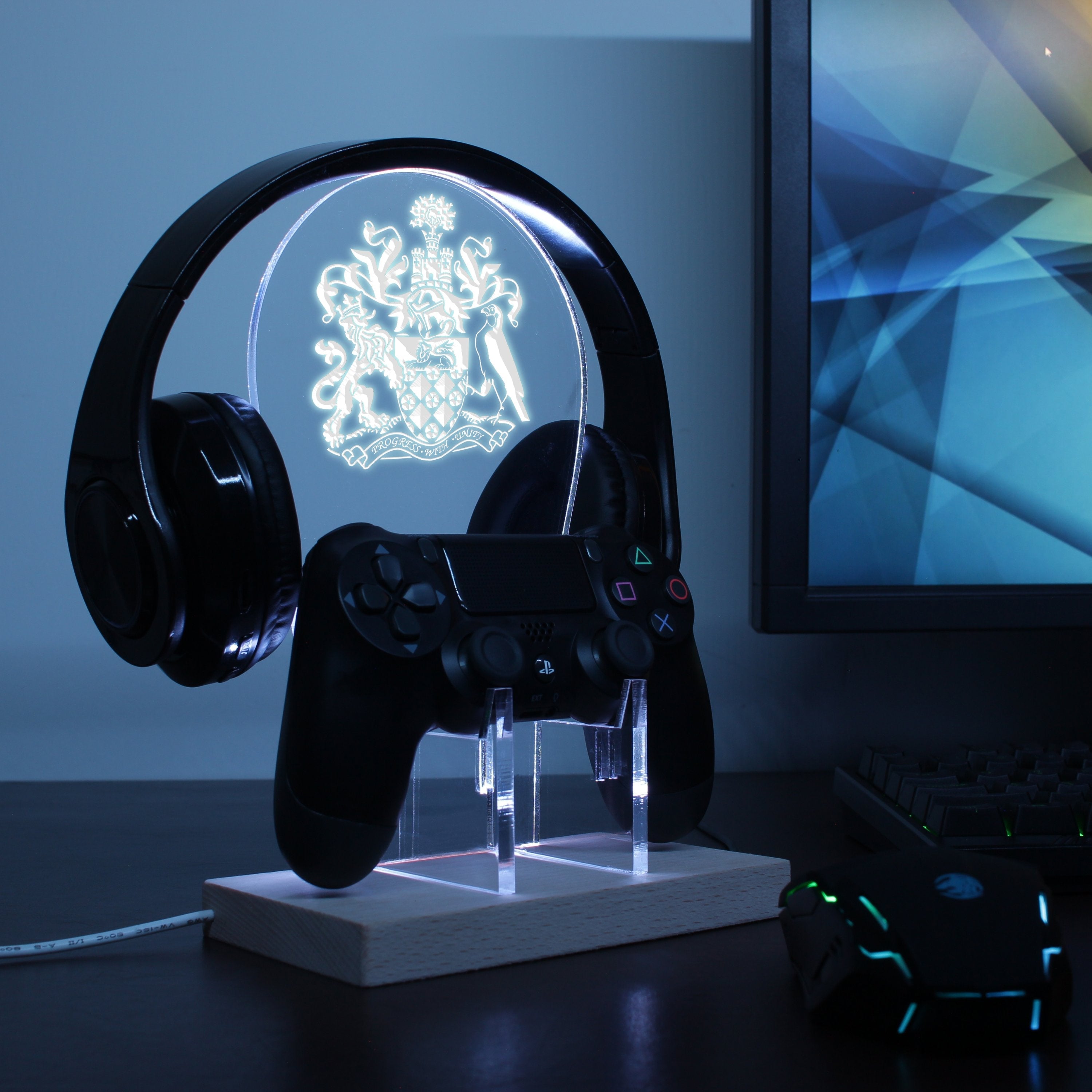 Wigan Athletic Soocer LED Gaming Headset Controller Stand