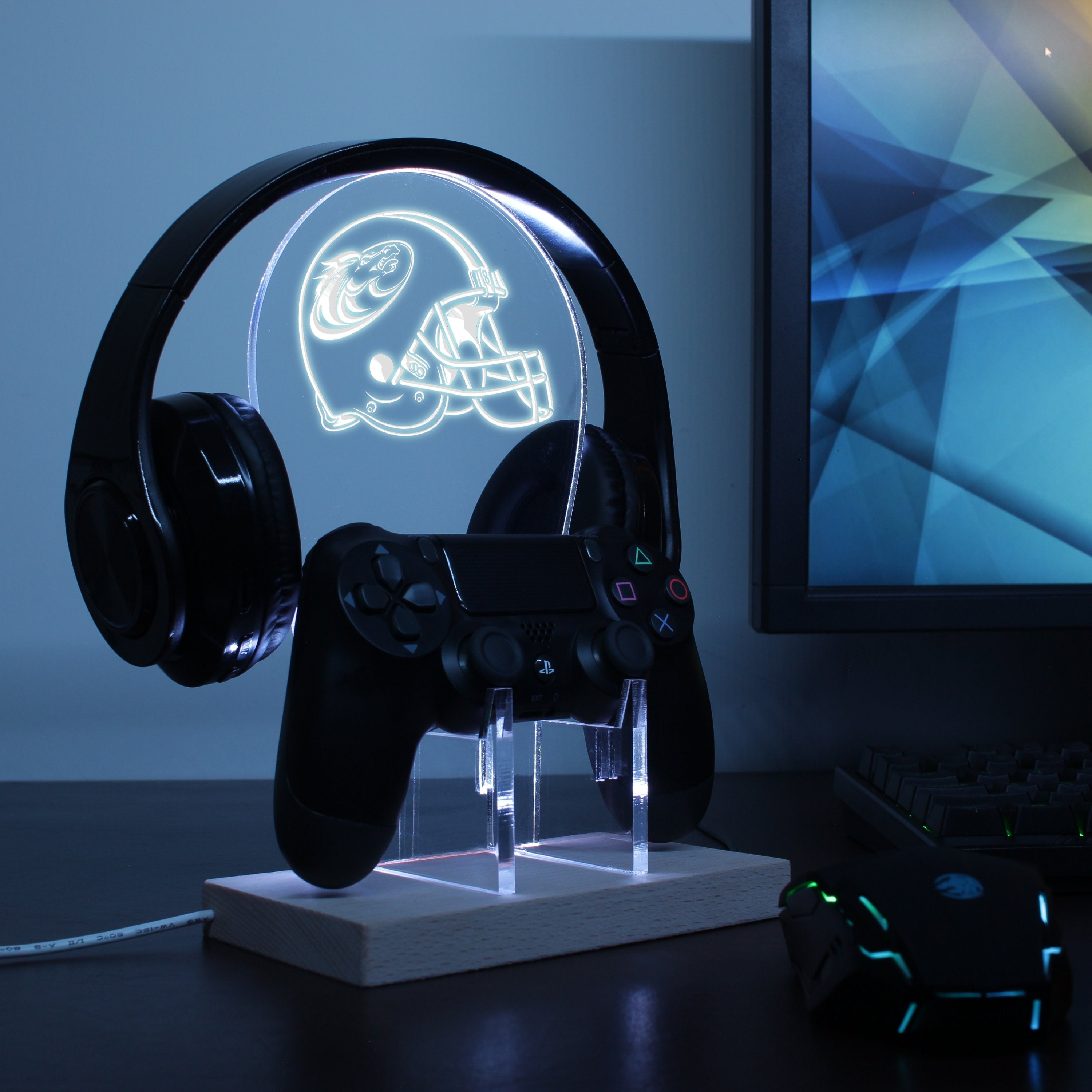 Austin Wranglers Helmet LED Gaming Headset Controller Stand