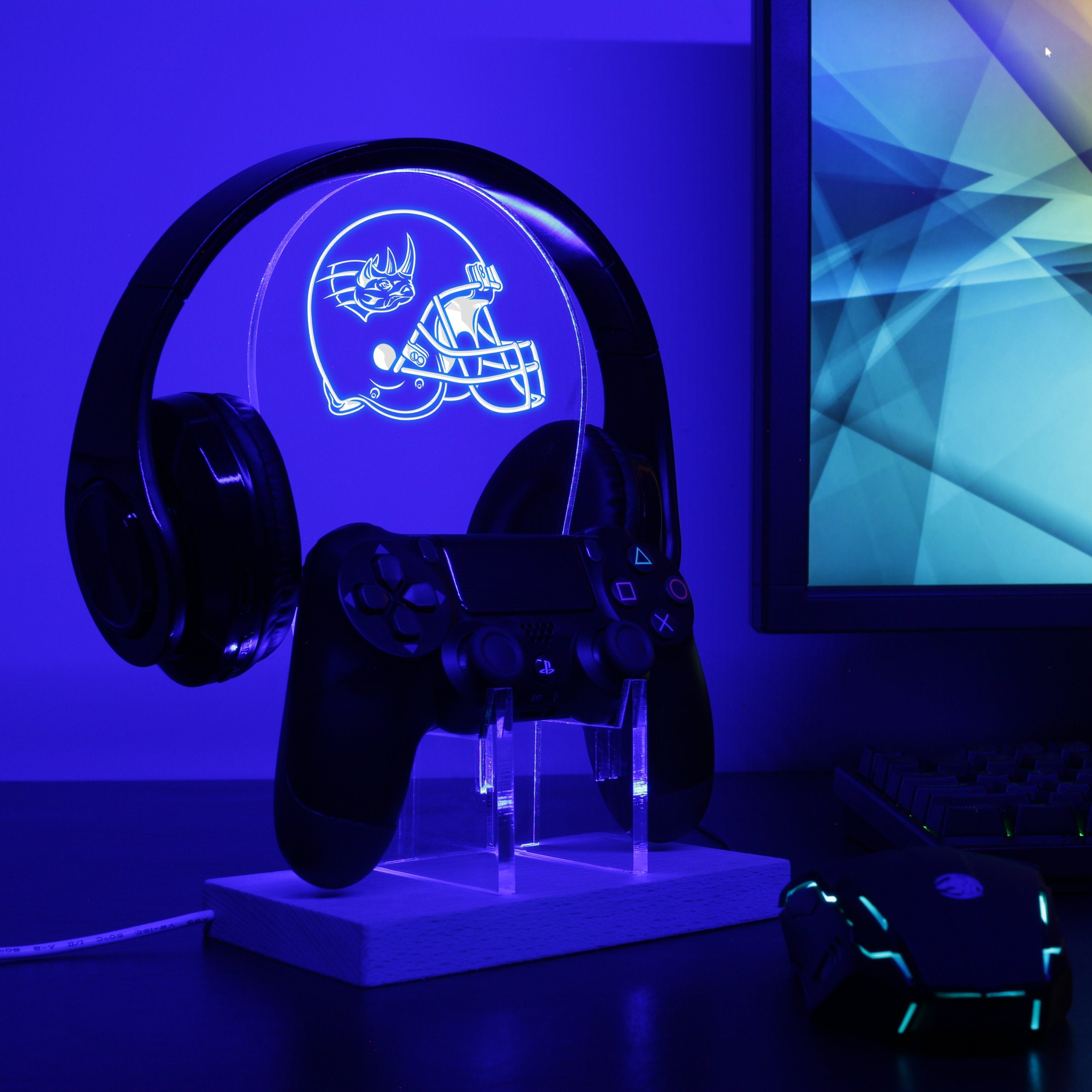 Grand Rapids Rampage Helmet LED Gaming Headset Controller Stand
