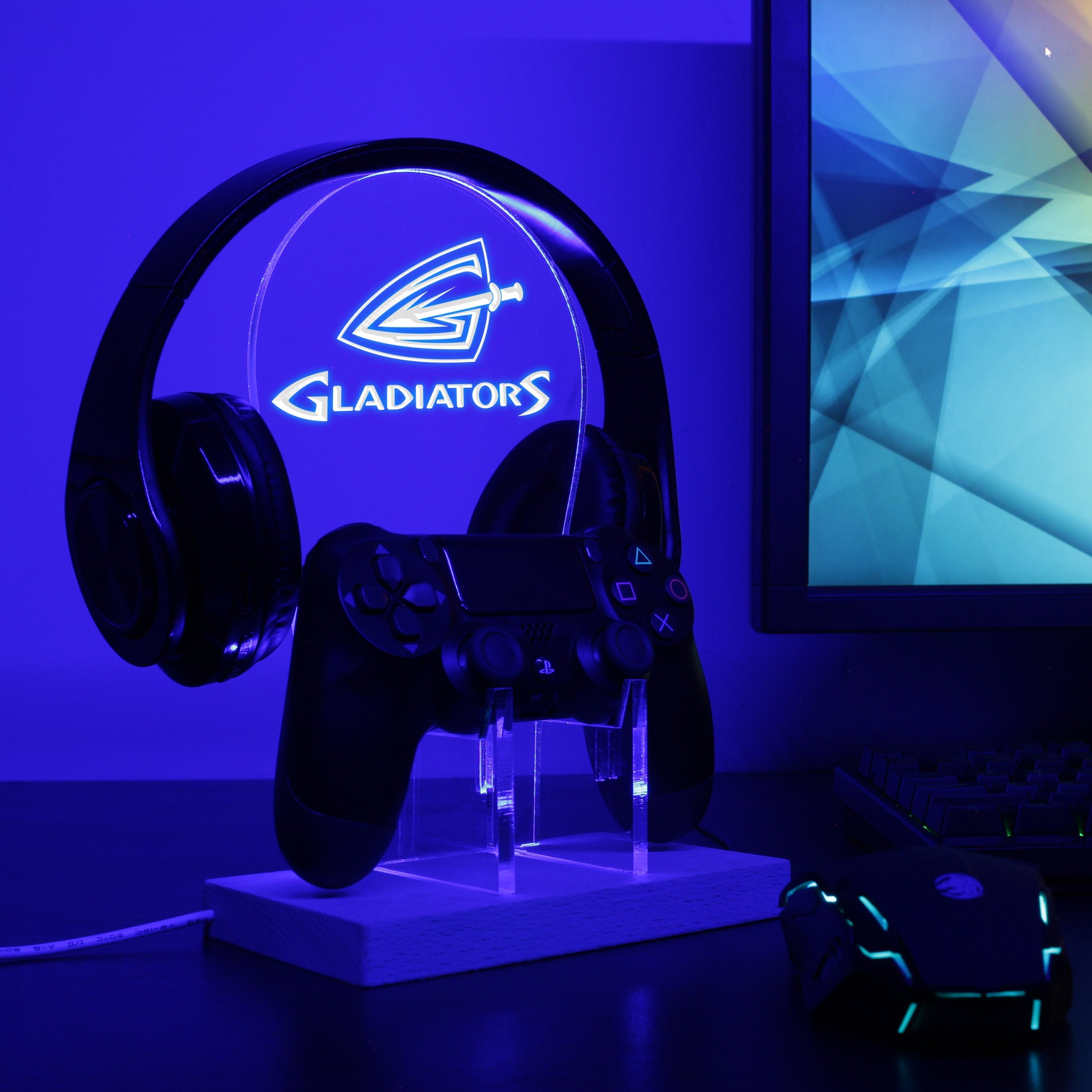 Las Vegas Gladiators LED Gaming Headset Controller Stand