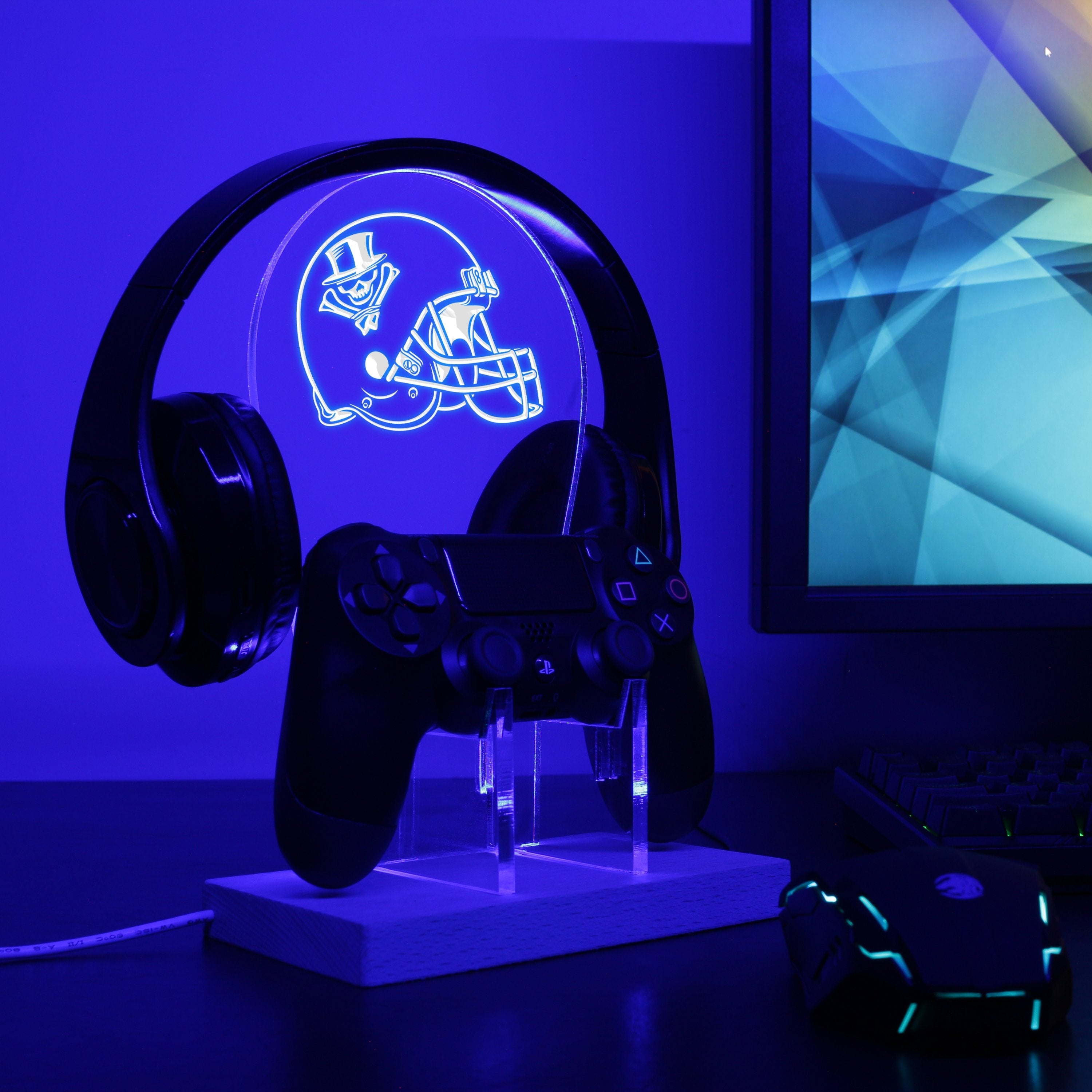 New Orleans VooDoo Helmet LED Gaming Headset Controller Stand