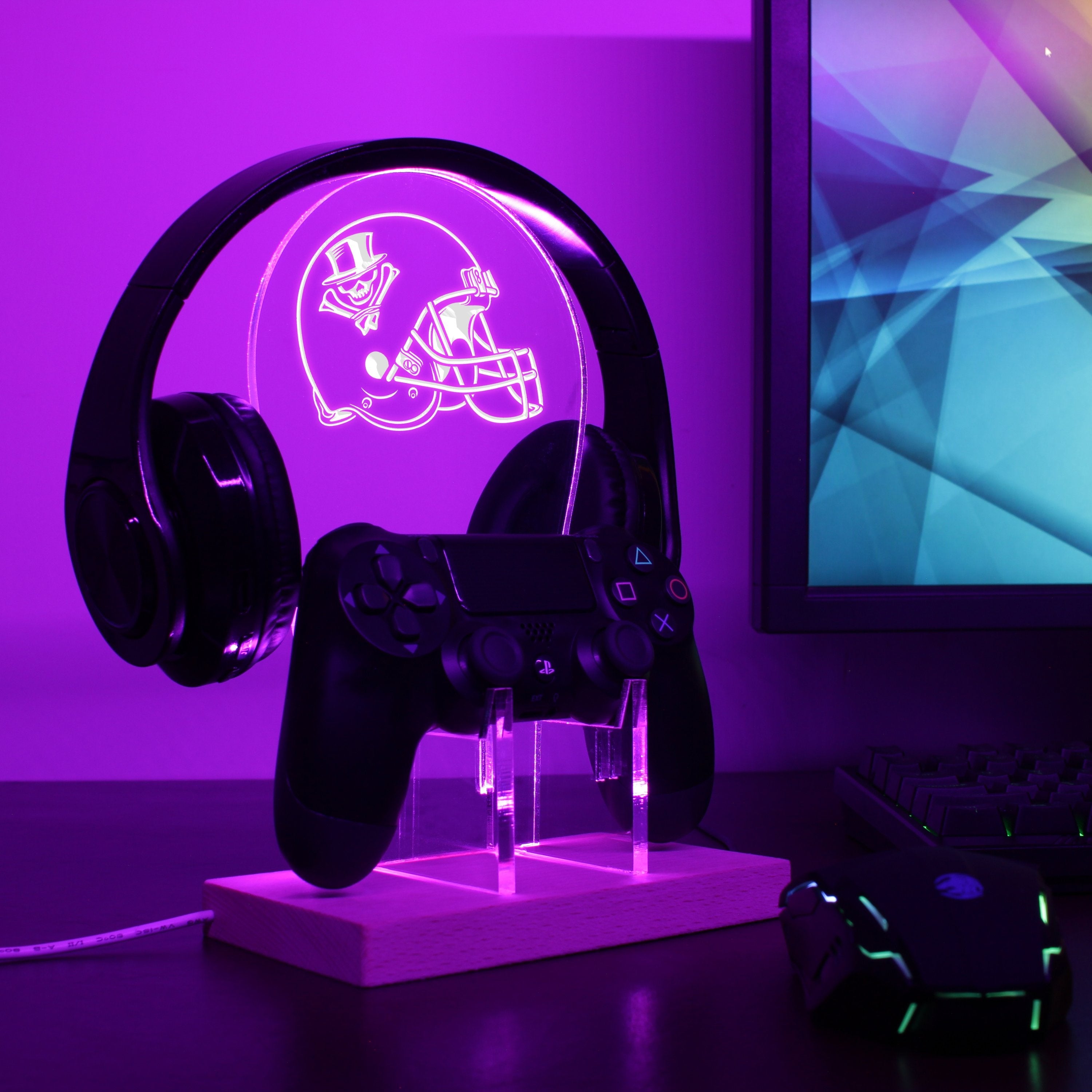 New Orleans VooDoo Helmet LED Gaming Headset Controller Stand