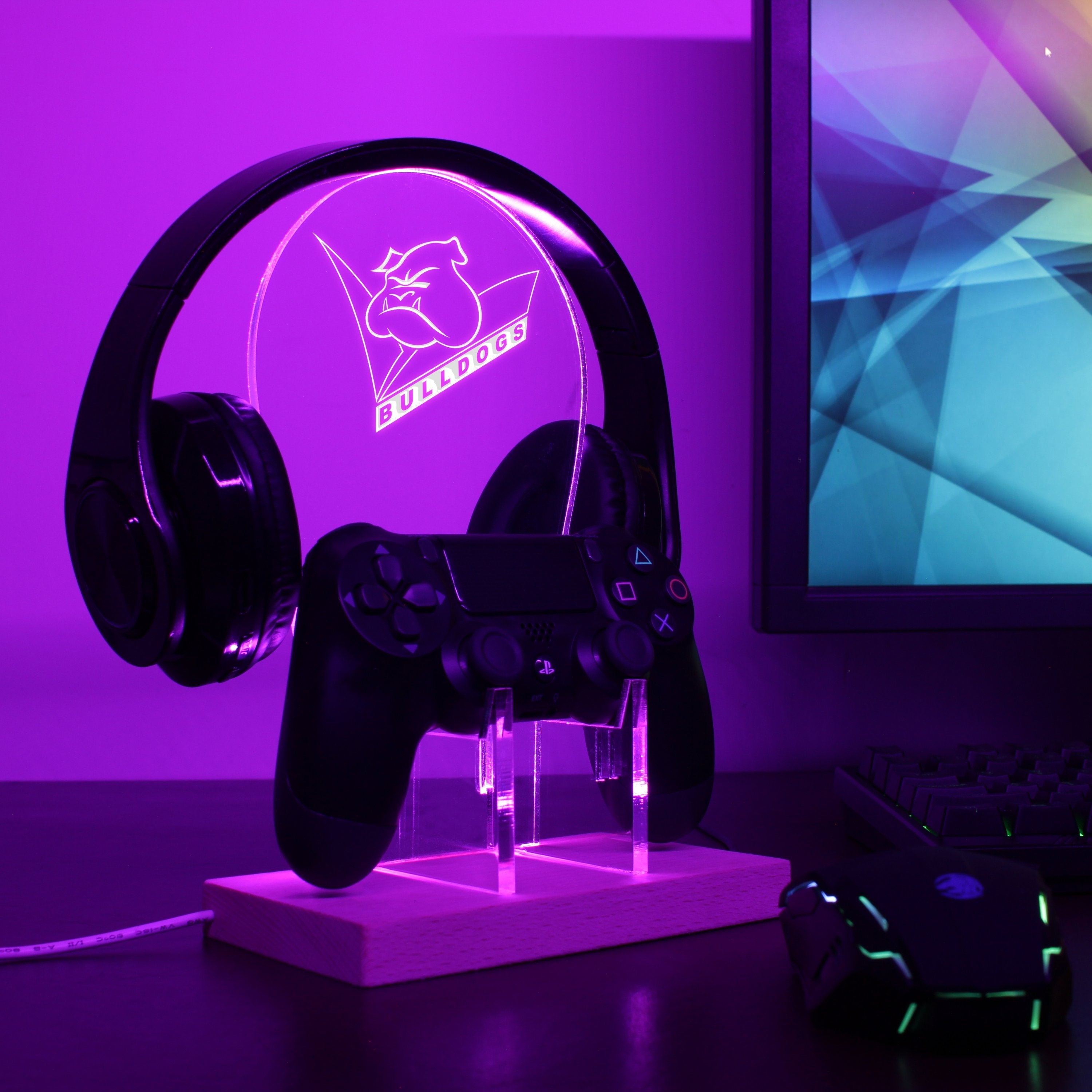Bulldogs RLFC LED Gaming Headset Controller Stand