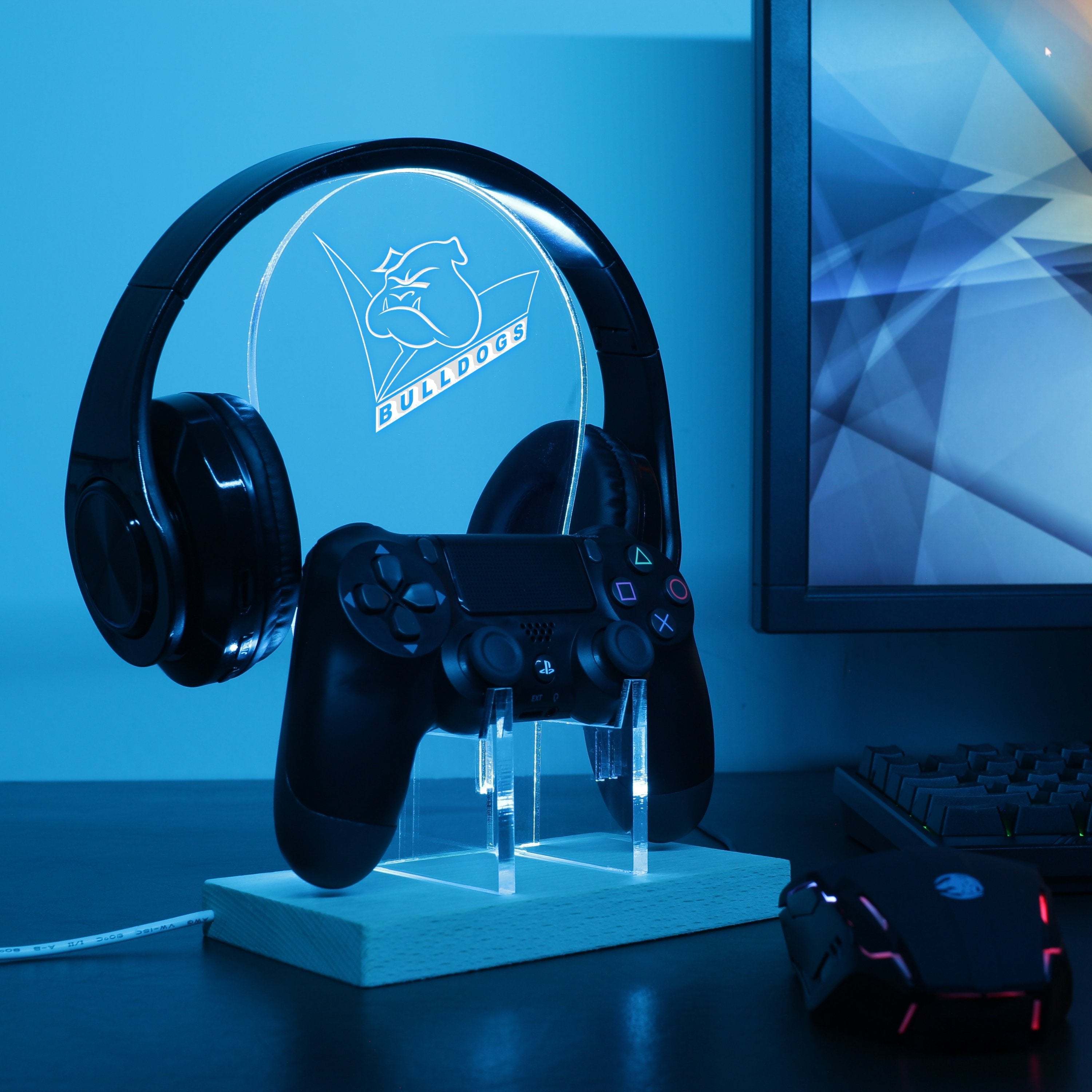 Bulldogs RLFC LED Gaming Headset Controller Stand