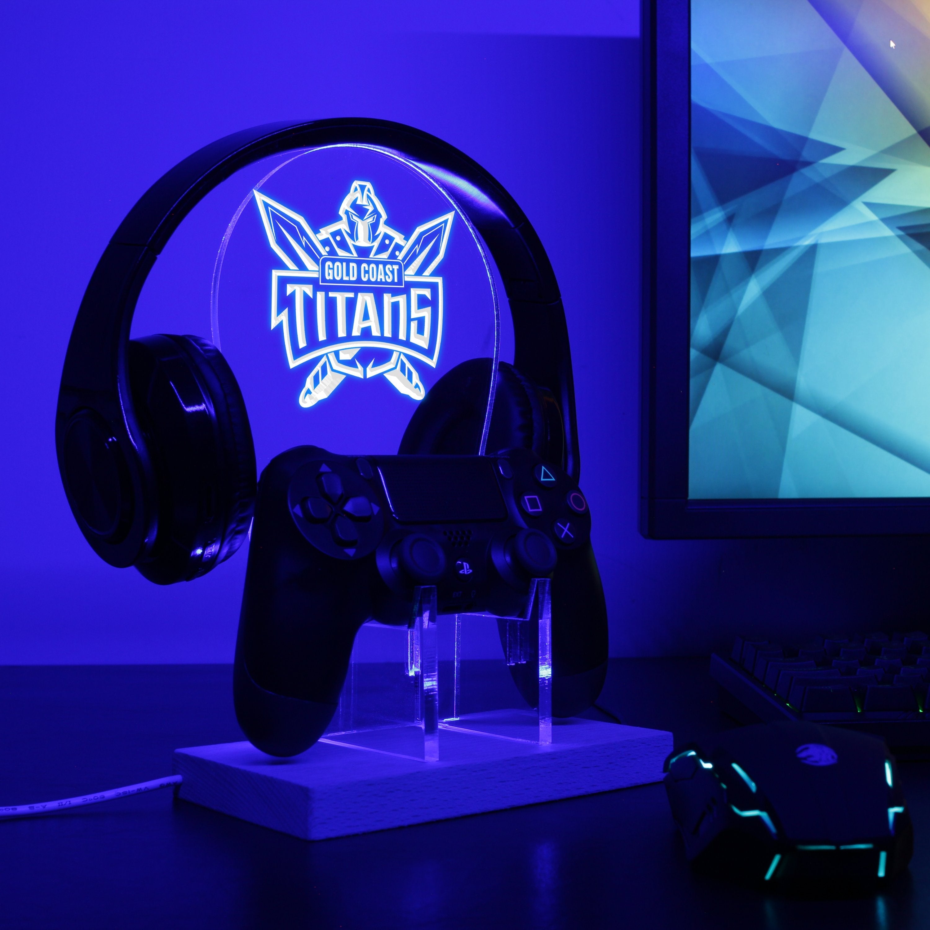 Gold Coast Titans LED Gaming Headset Controller Stand