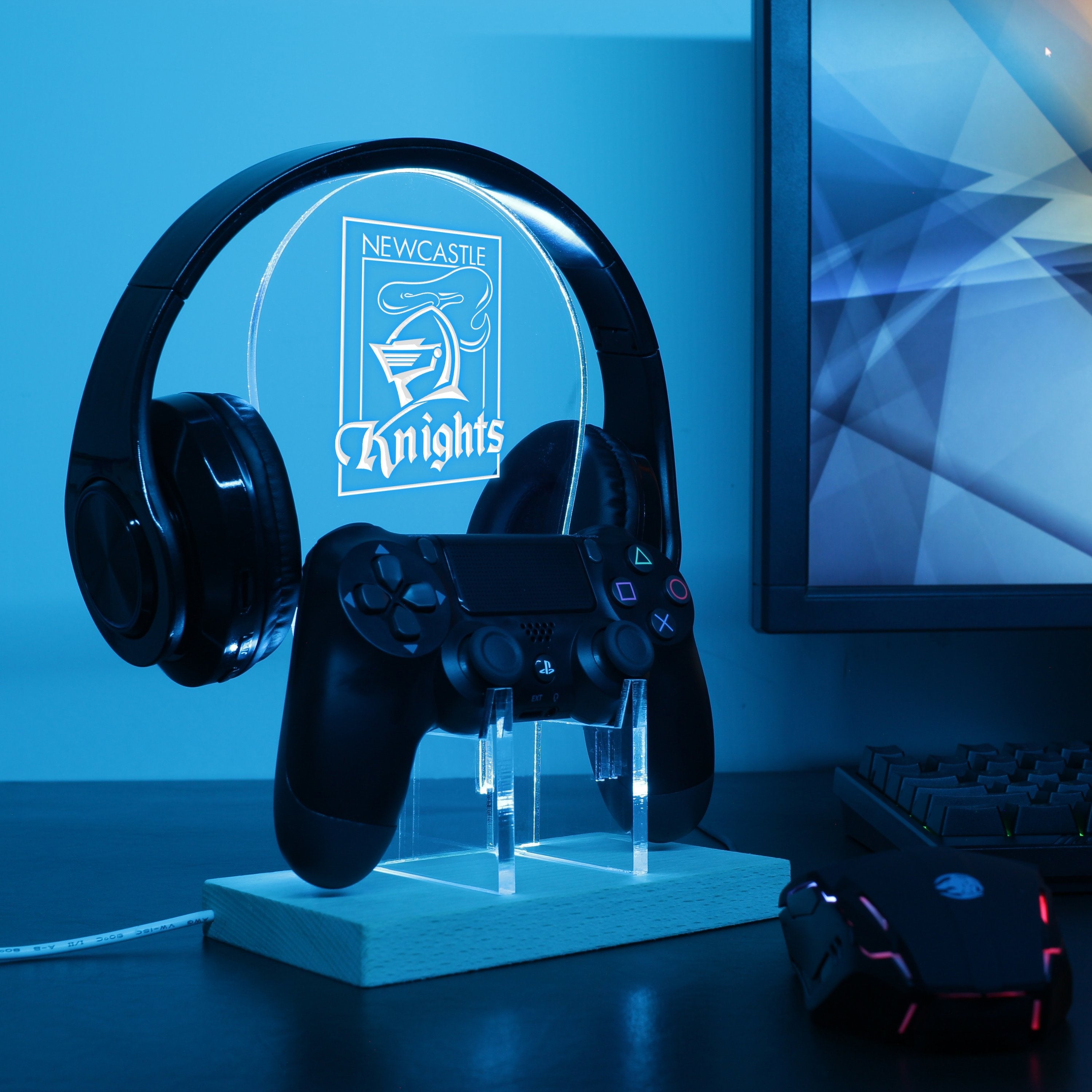 Newcastle Knights LED Gaming Headset Controller Stand