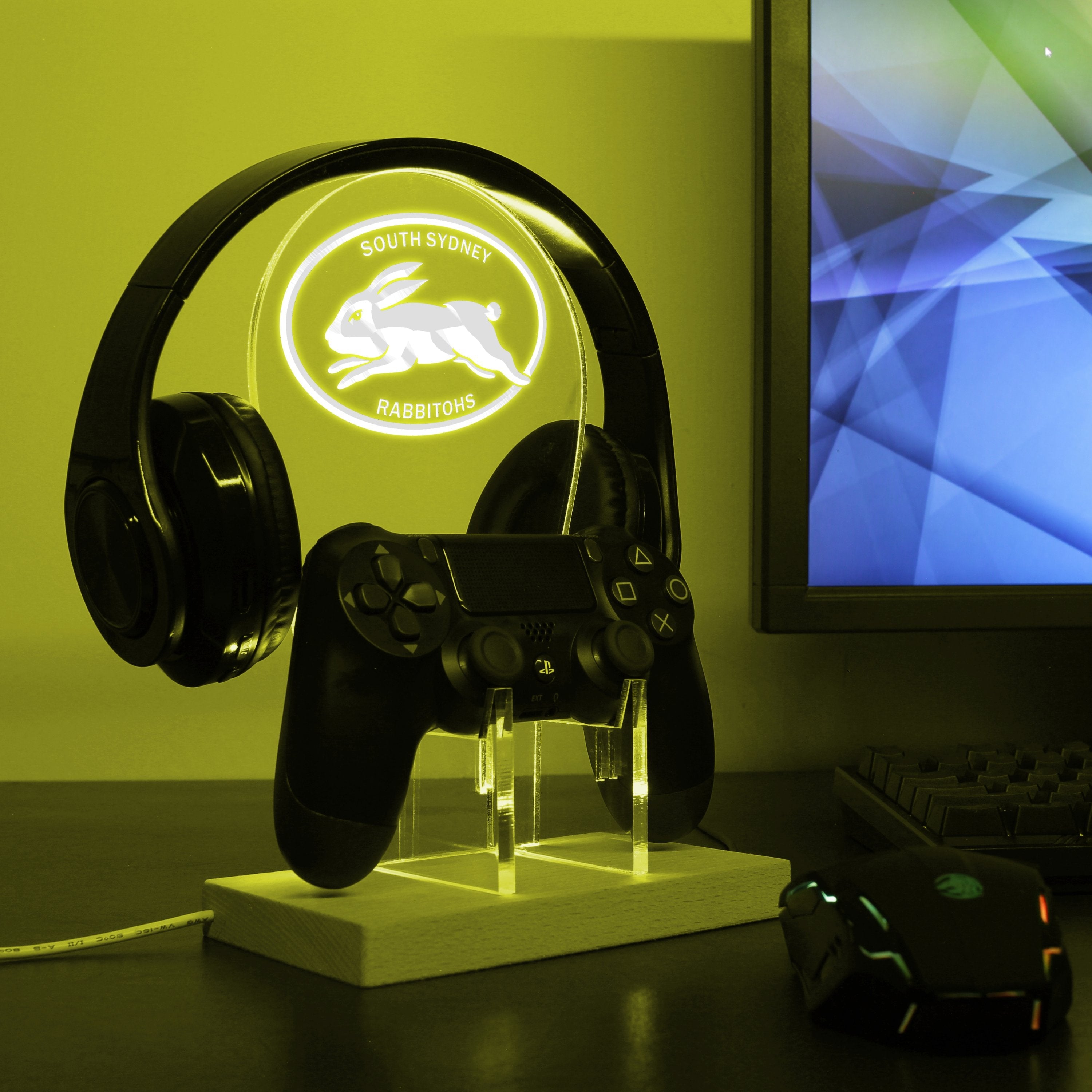 South Sydney Rabbitohs LED Gaming Headset Controller Stand