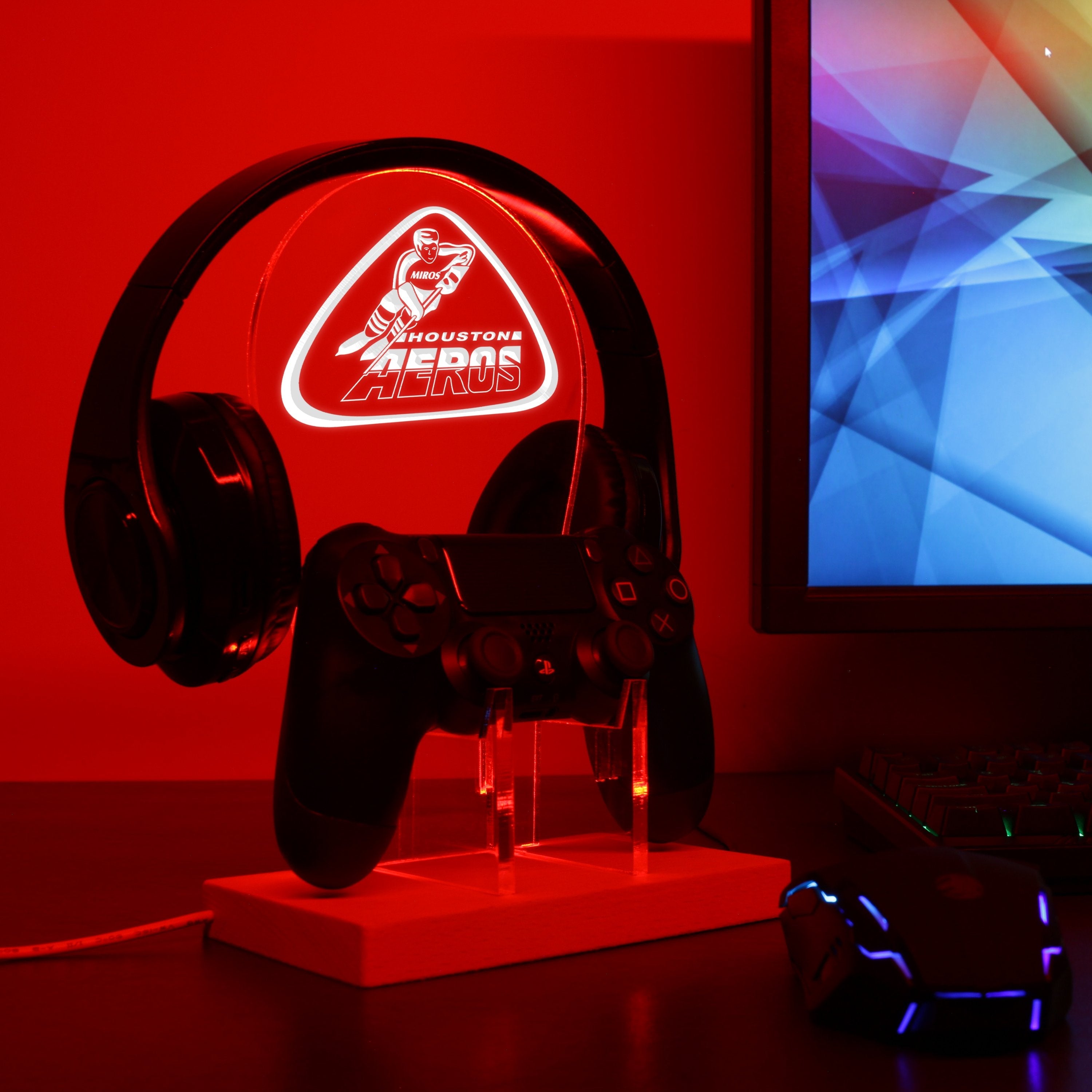 Houston Aeros LED Gaming Headset Controller Stand