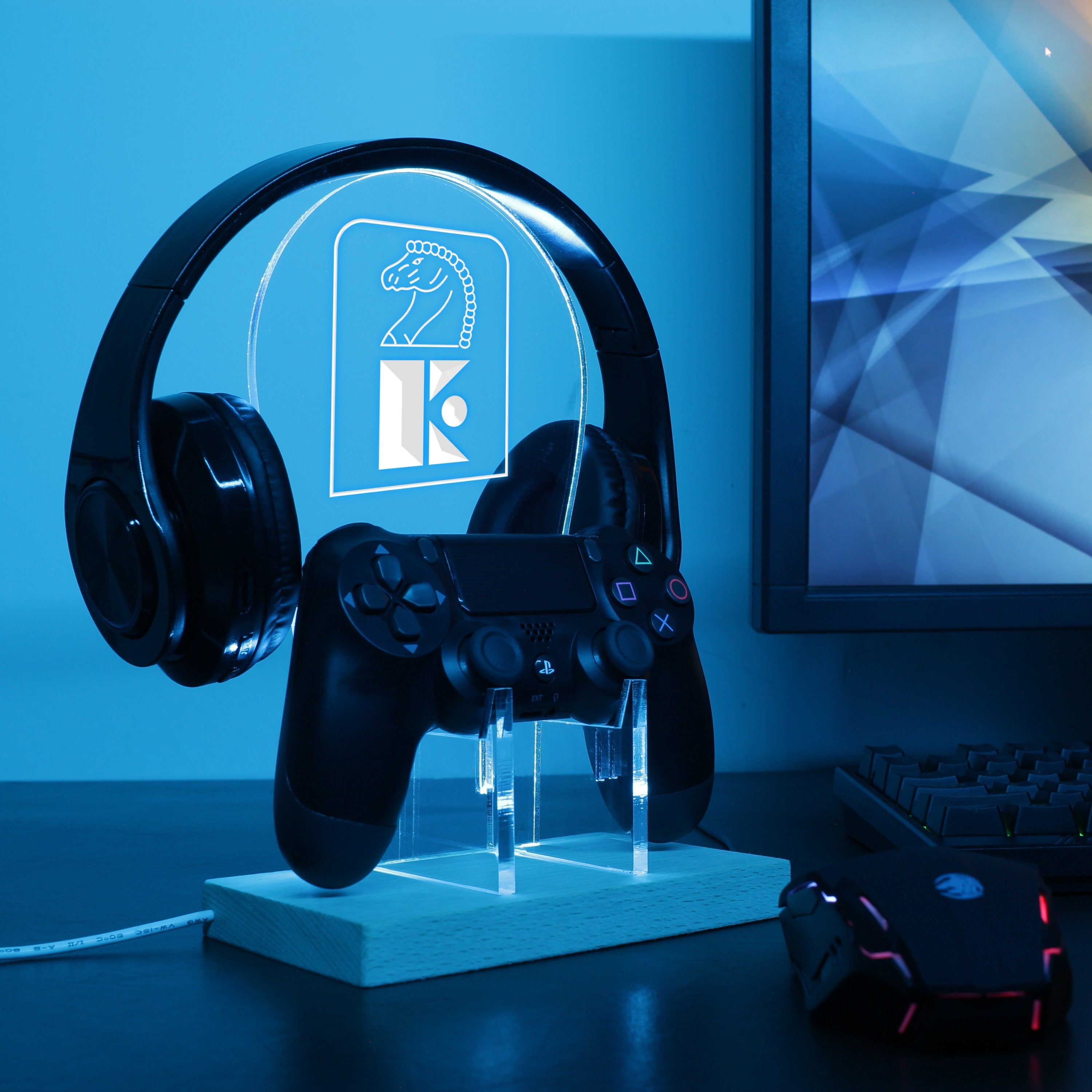 Jersey Knights LED Gaming Headset Controller Stand