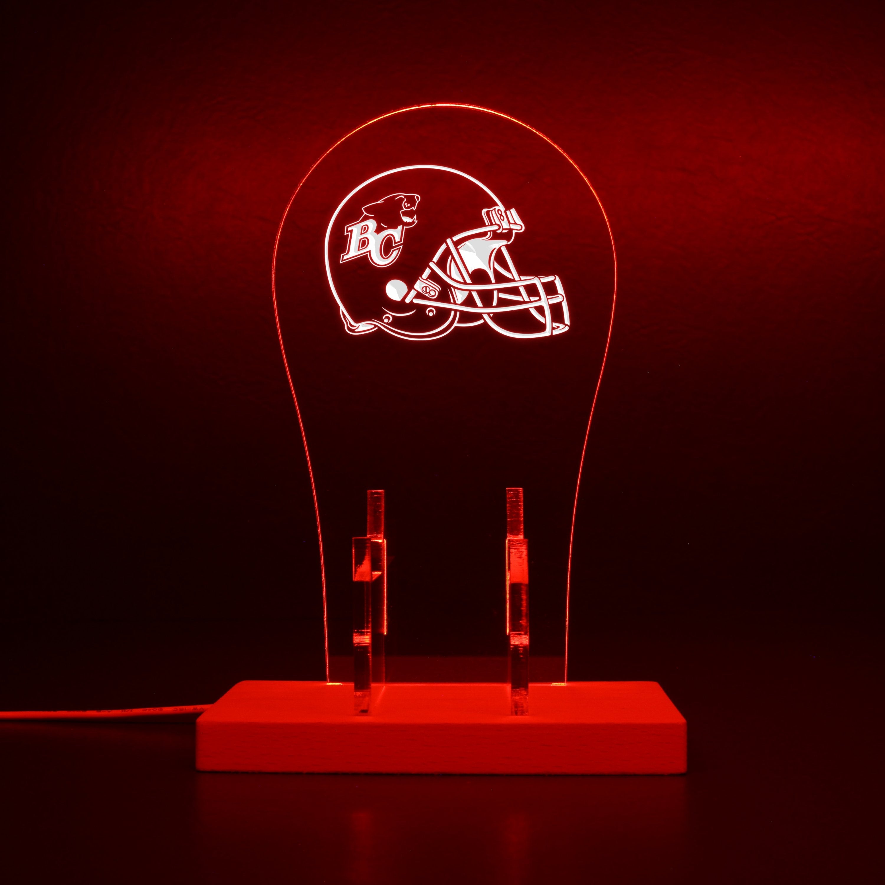 BC Lions Helmet LED Gaming Headset Controller Stand