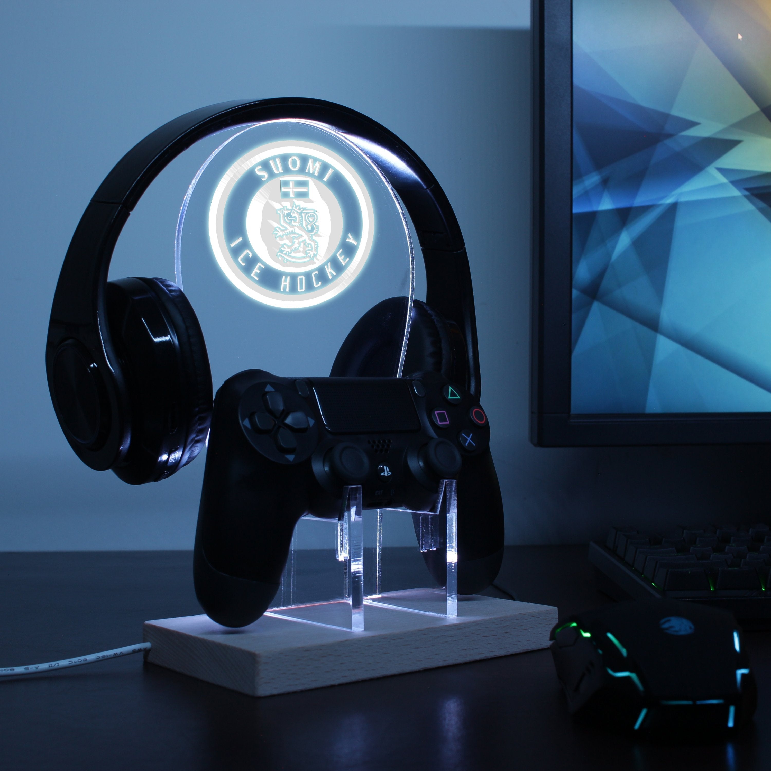 Finnish National Men's Ice Hockey Team LED Gaming Headset Controller Stand
