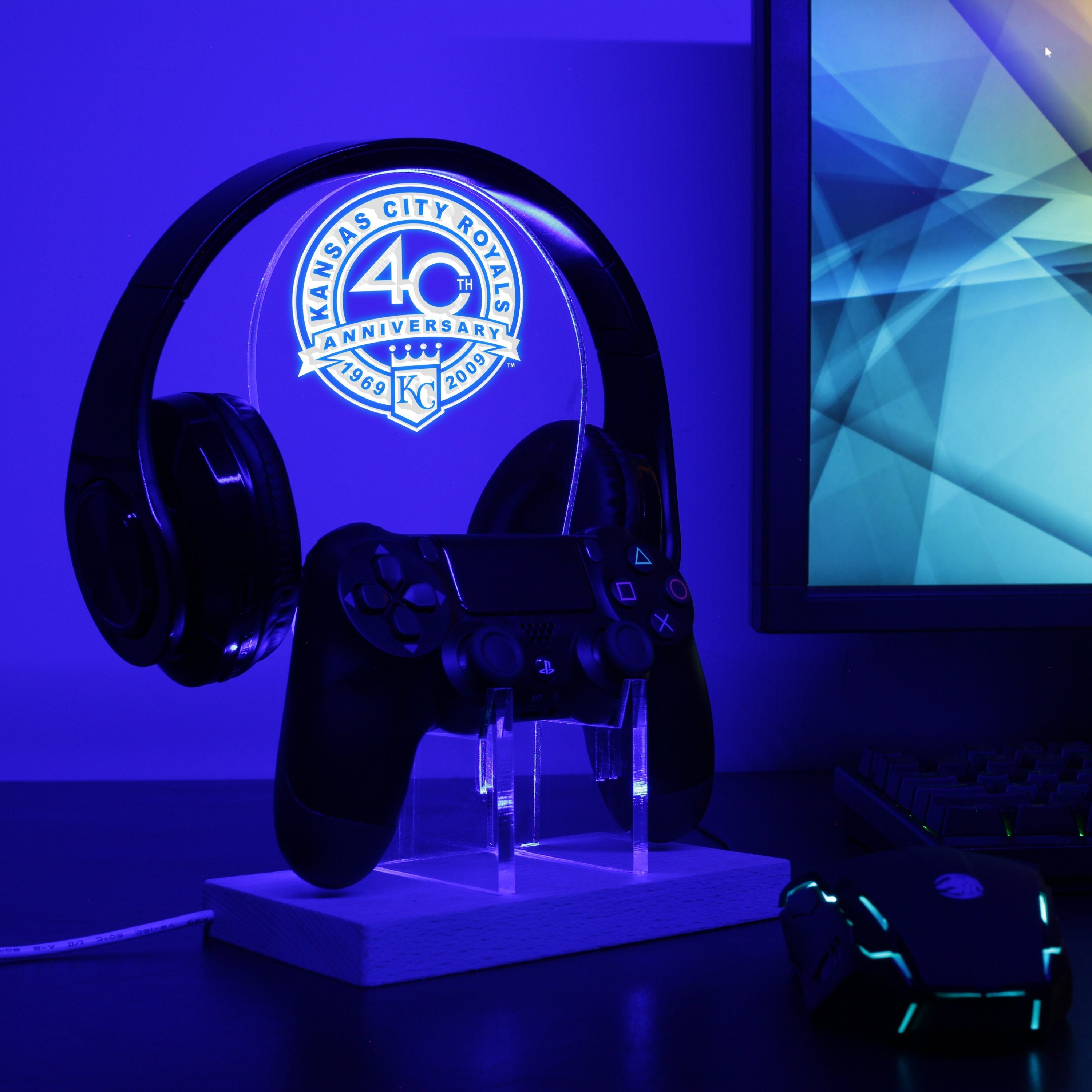 Kansas City Royals 40th Anniversary LED Gaming Headset Controller Stand