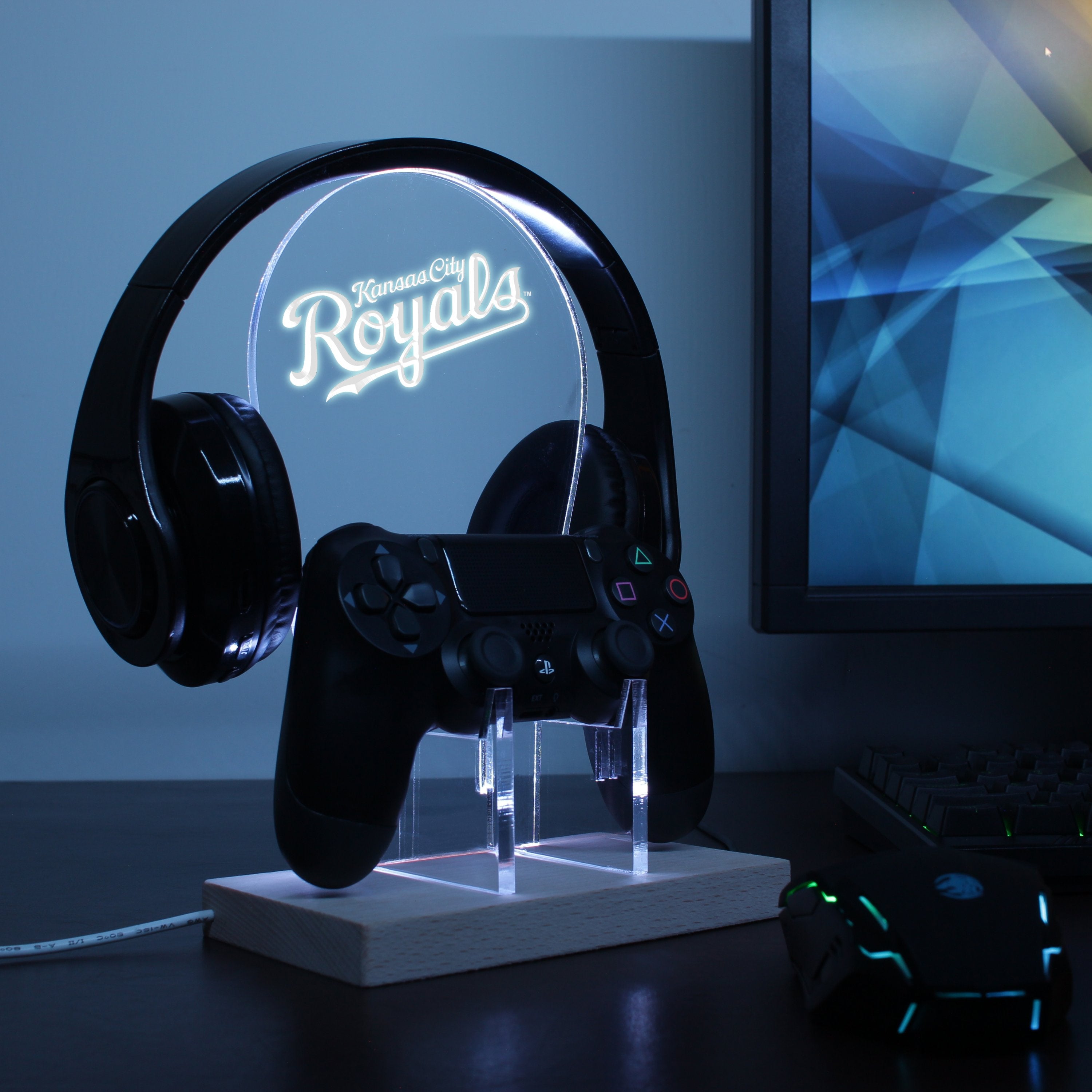 Kansas City Royals Jersey Logos LED Gaming Headset Controller Stand