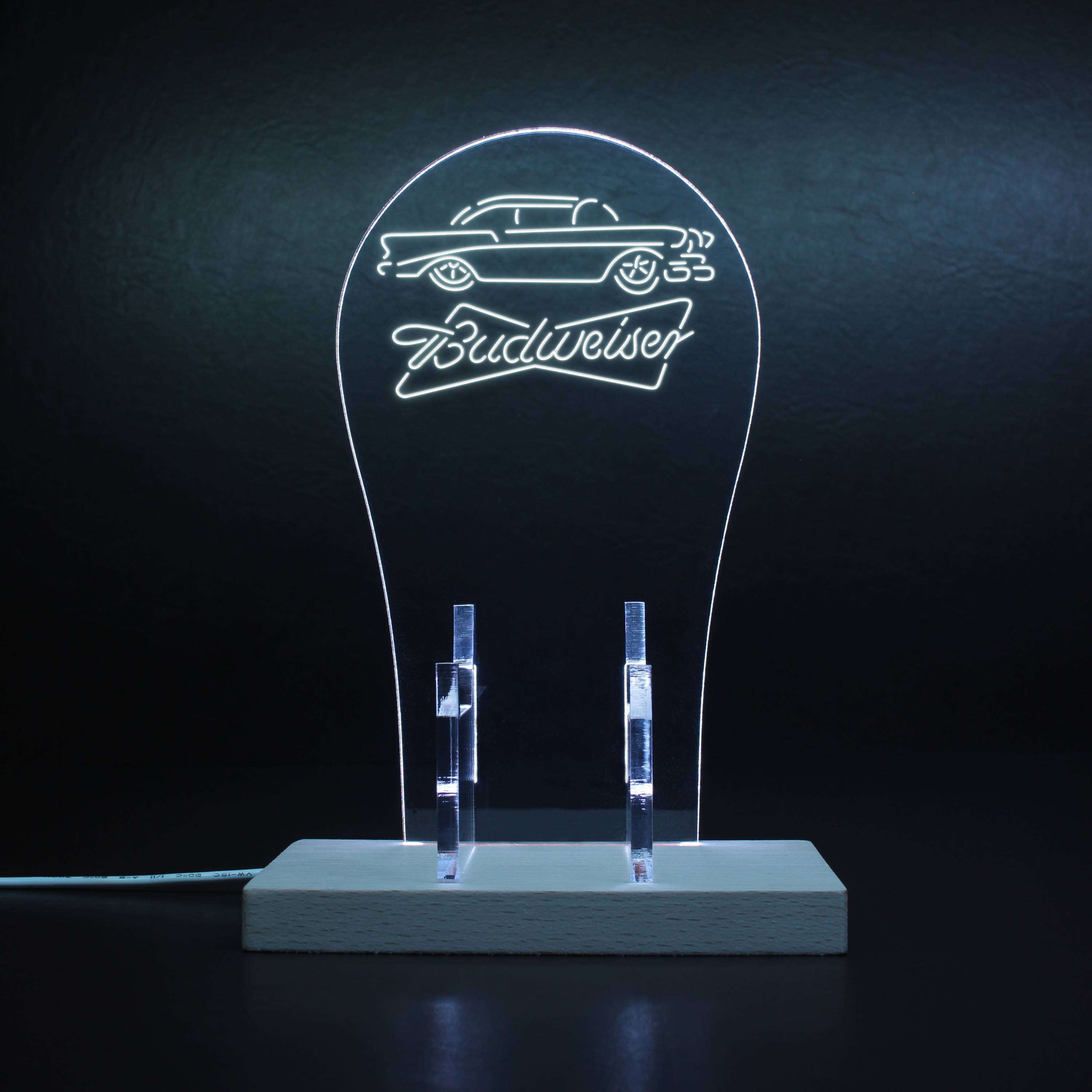 Vintage Car Budweiser LED Gaming Headset Controller Stand