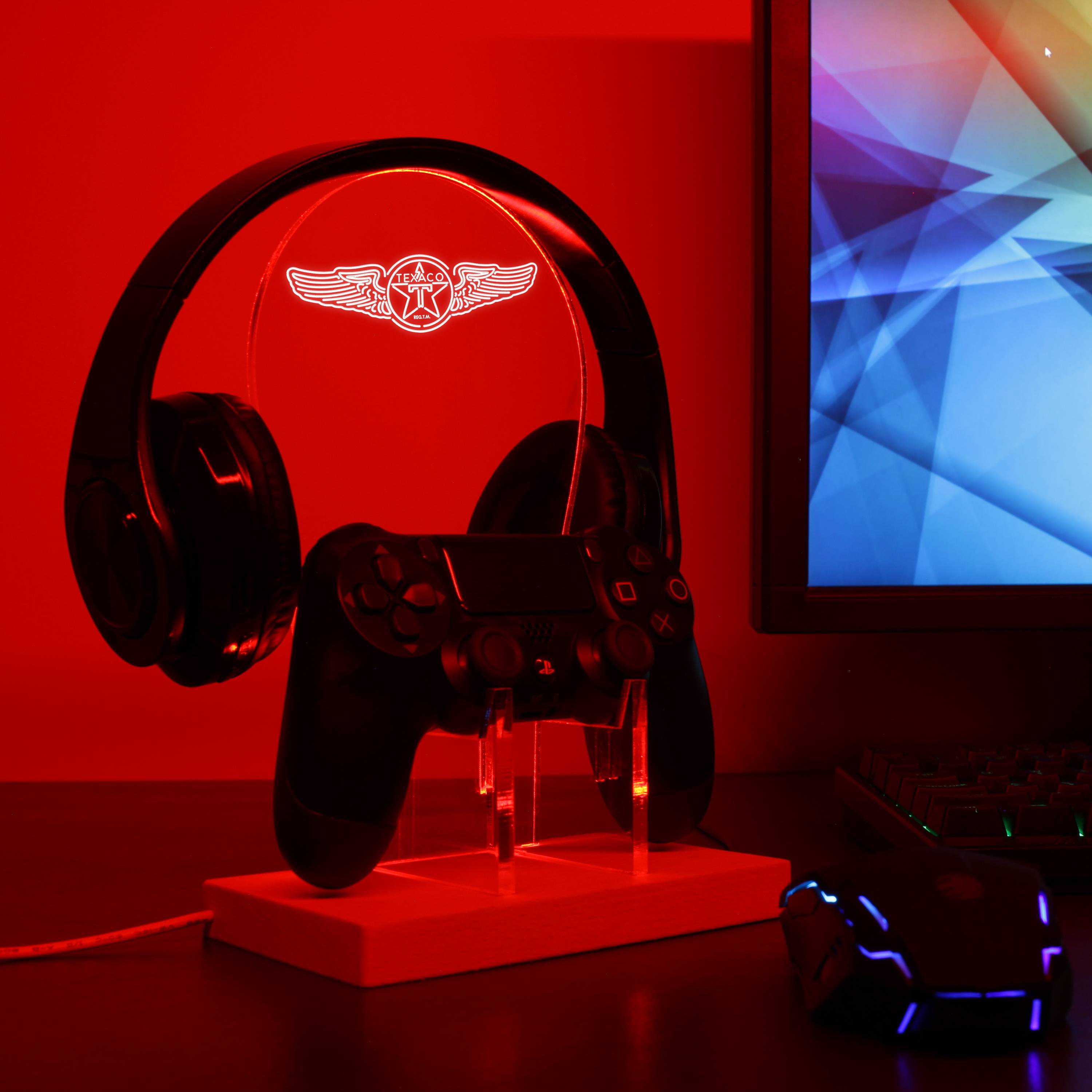 Texaco Oil Wing Star LED Gaming Headset Controller Stand