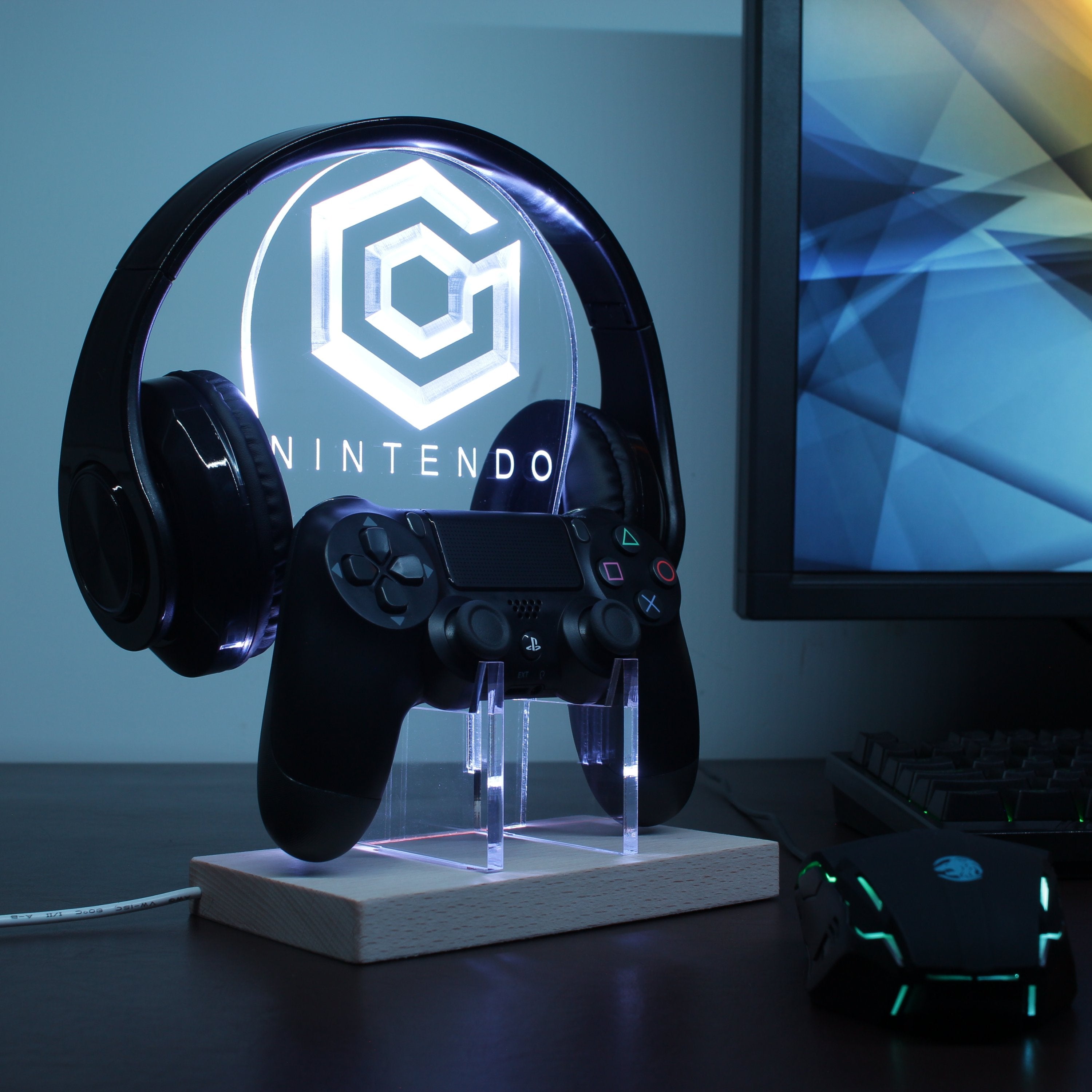 Nintendo Classic LED Gaming Headset Controller Stand