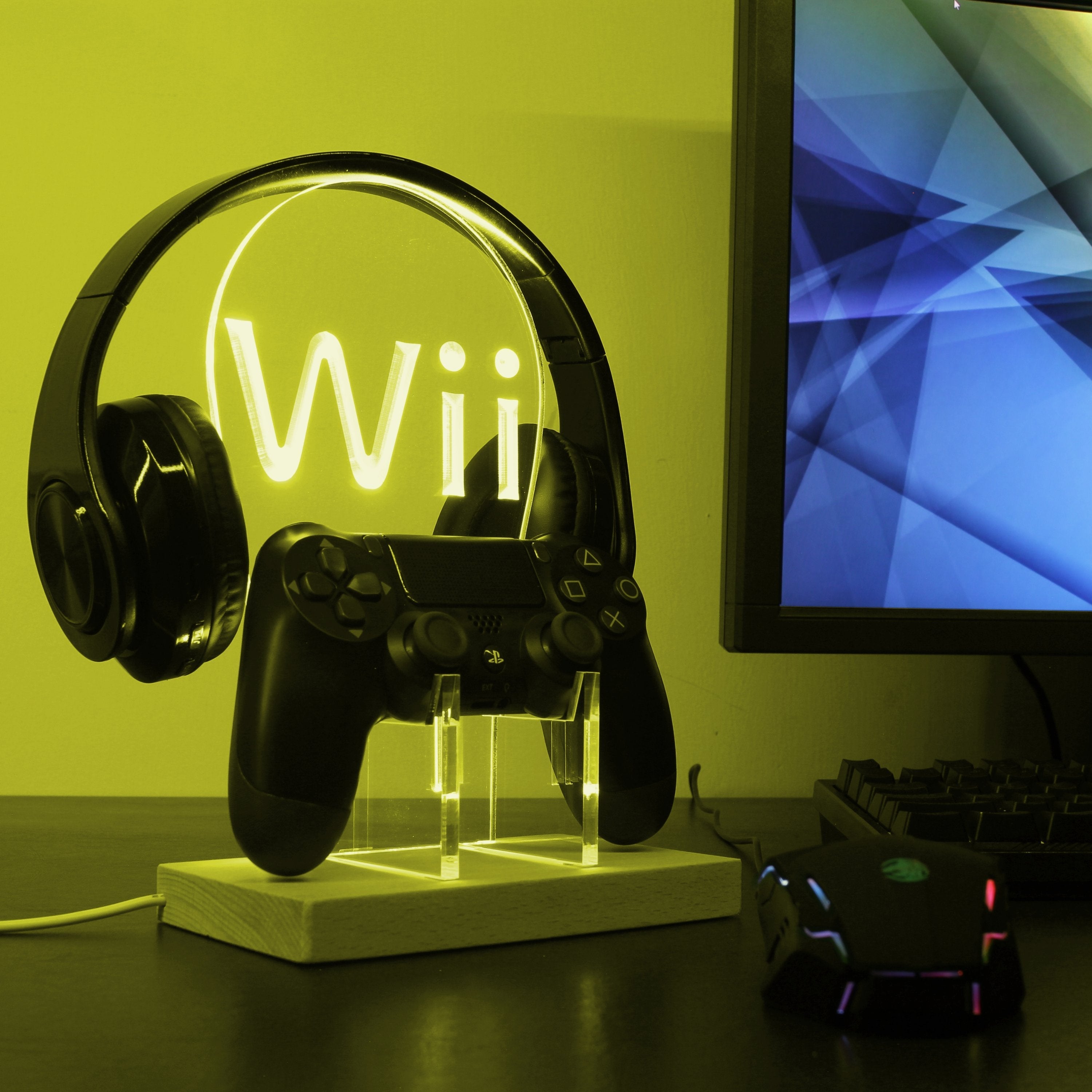 Wii Memorabilia LED Gaming Headset Controller Stand