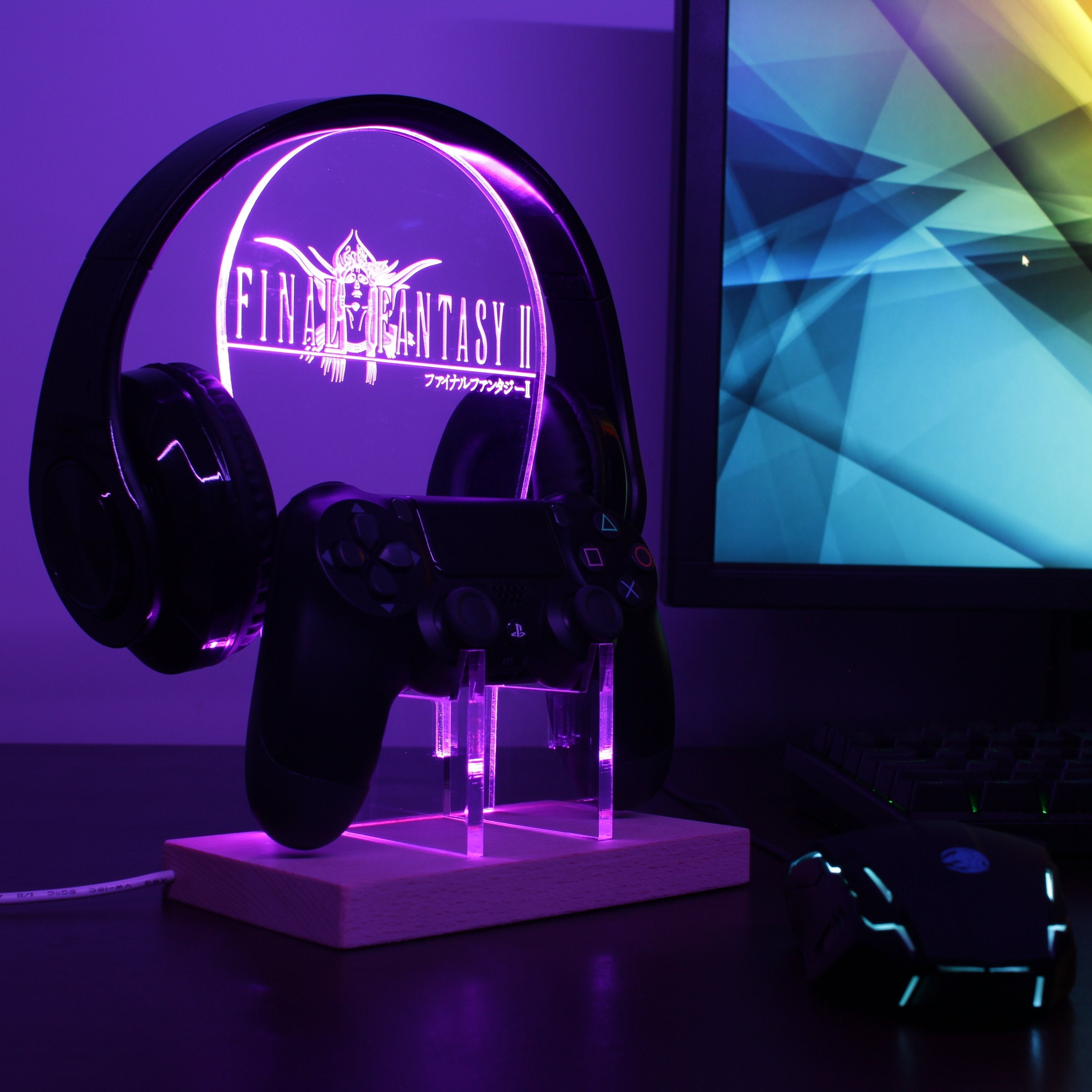 Final Fantasy 2 LED Gaming Headset Controller Stand