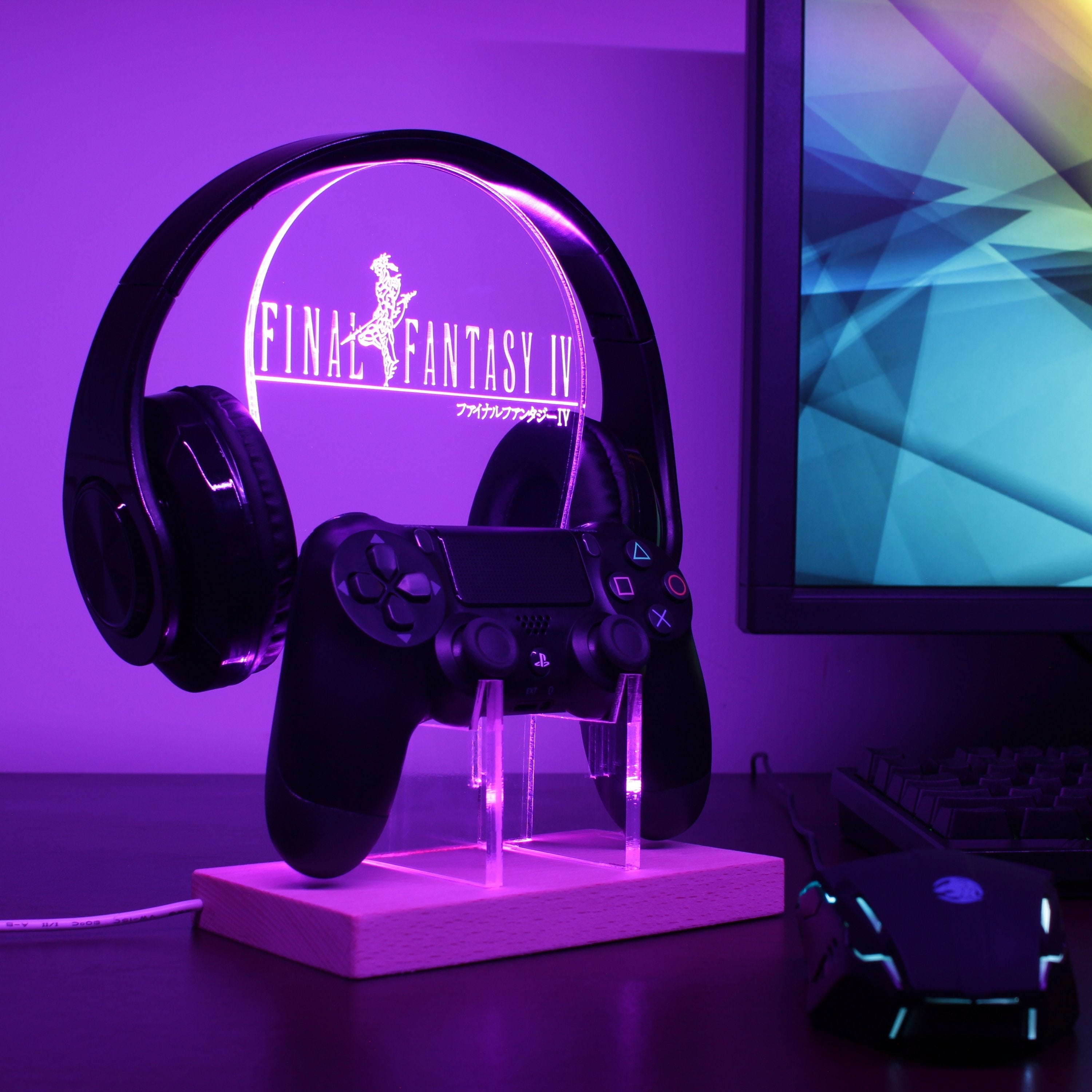 Final Fantasy 4 LED Gaming Headset Controller Stand