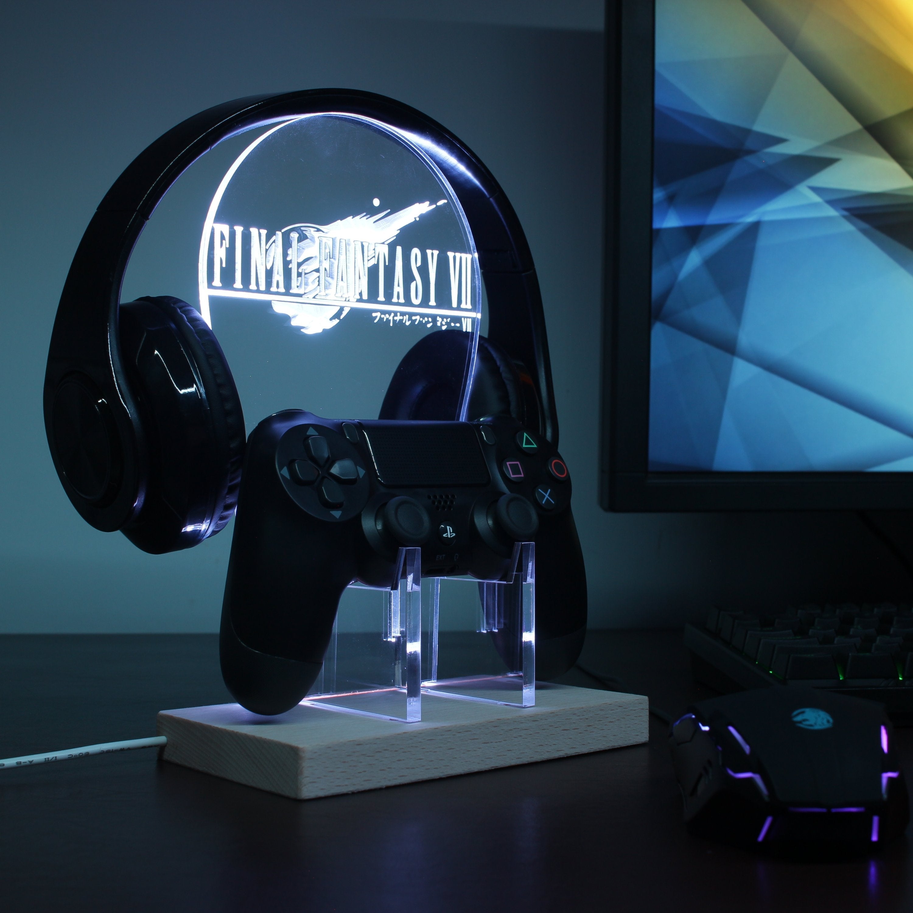 Final Fantasy 7 LED Gaming Headset Controller Stand