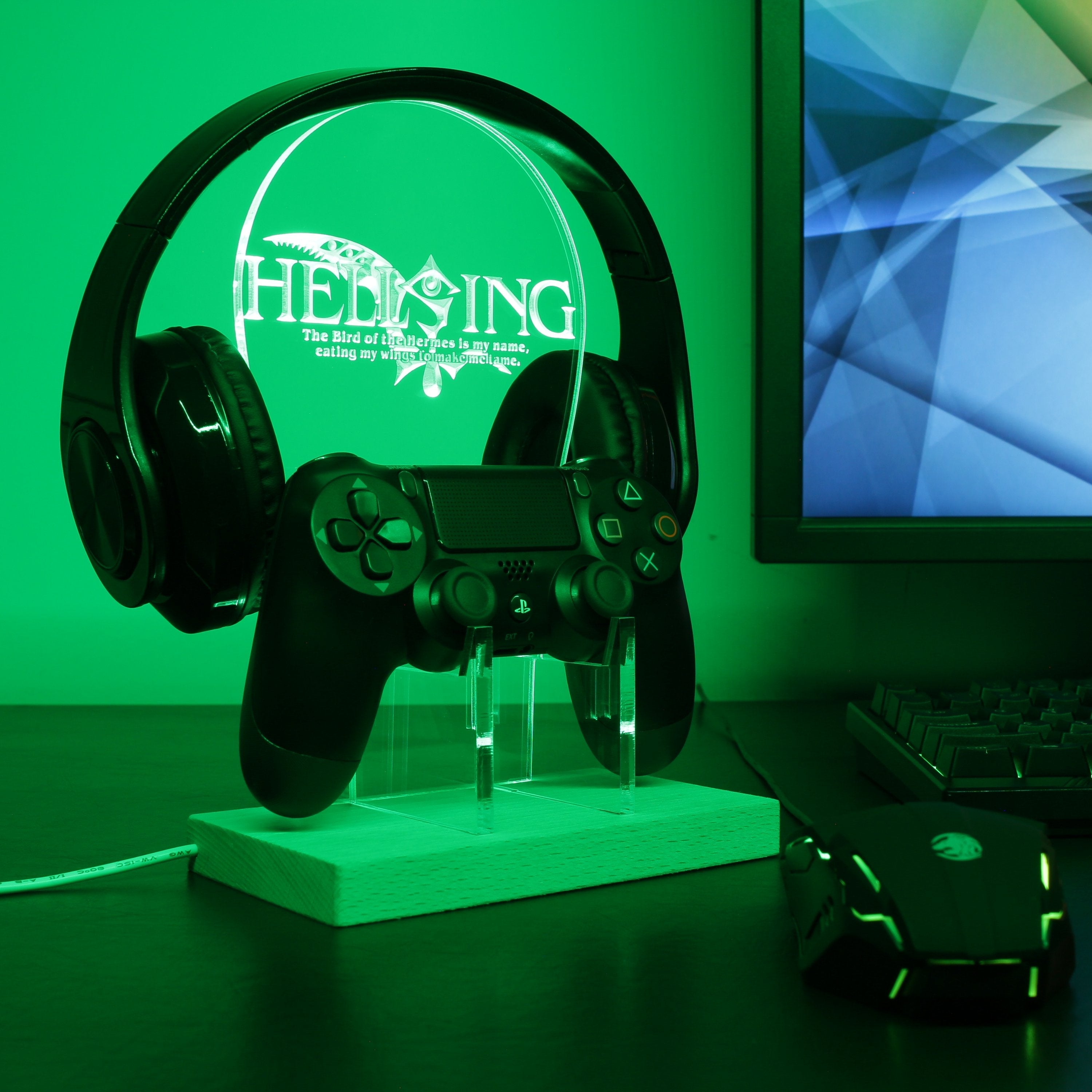 Hellsing LED Gaming Headset Controller Stand