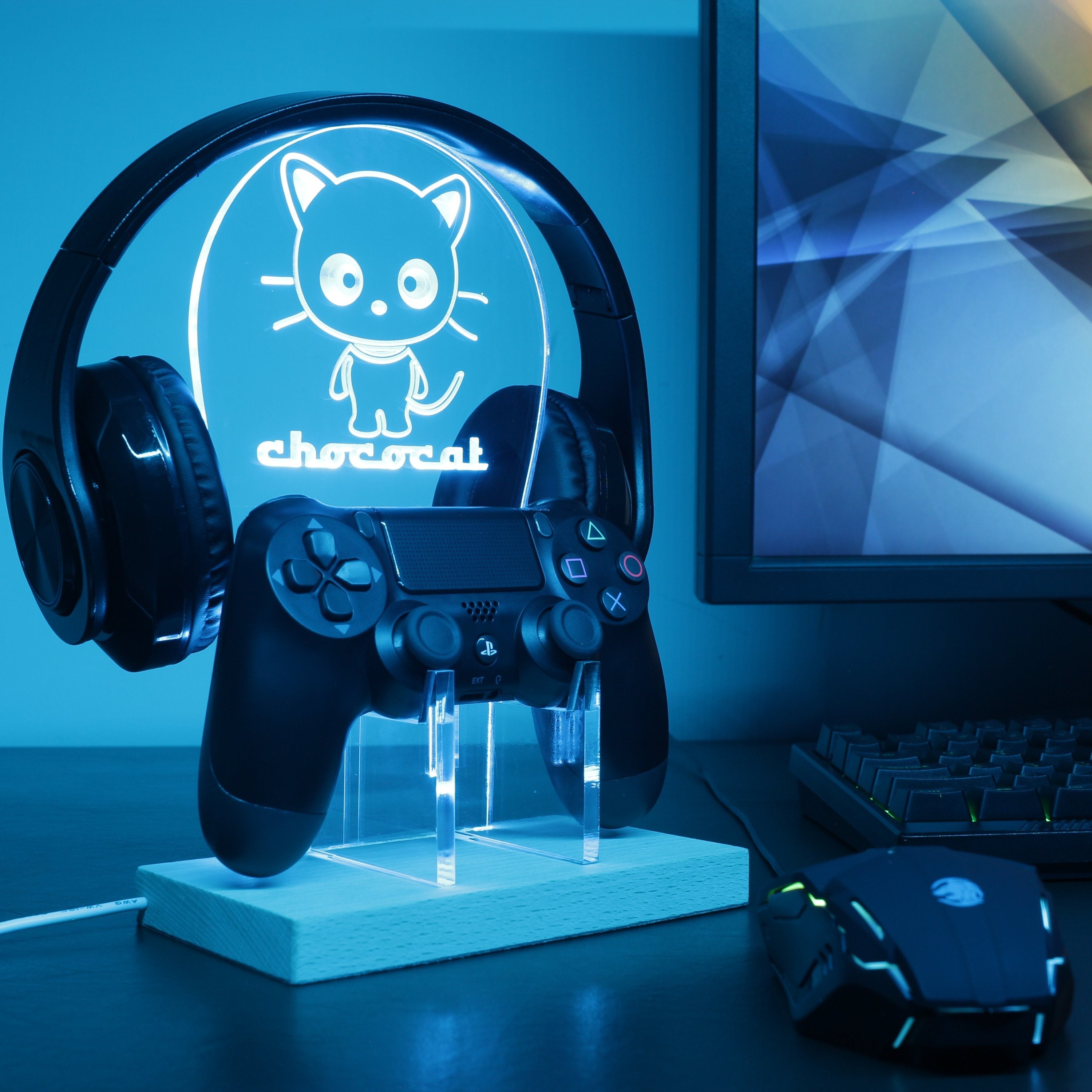 Chococat LED Gaming Headset Controller Stand
