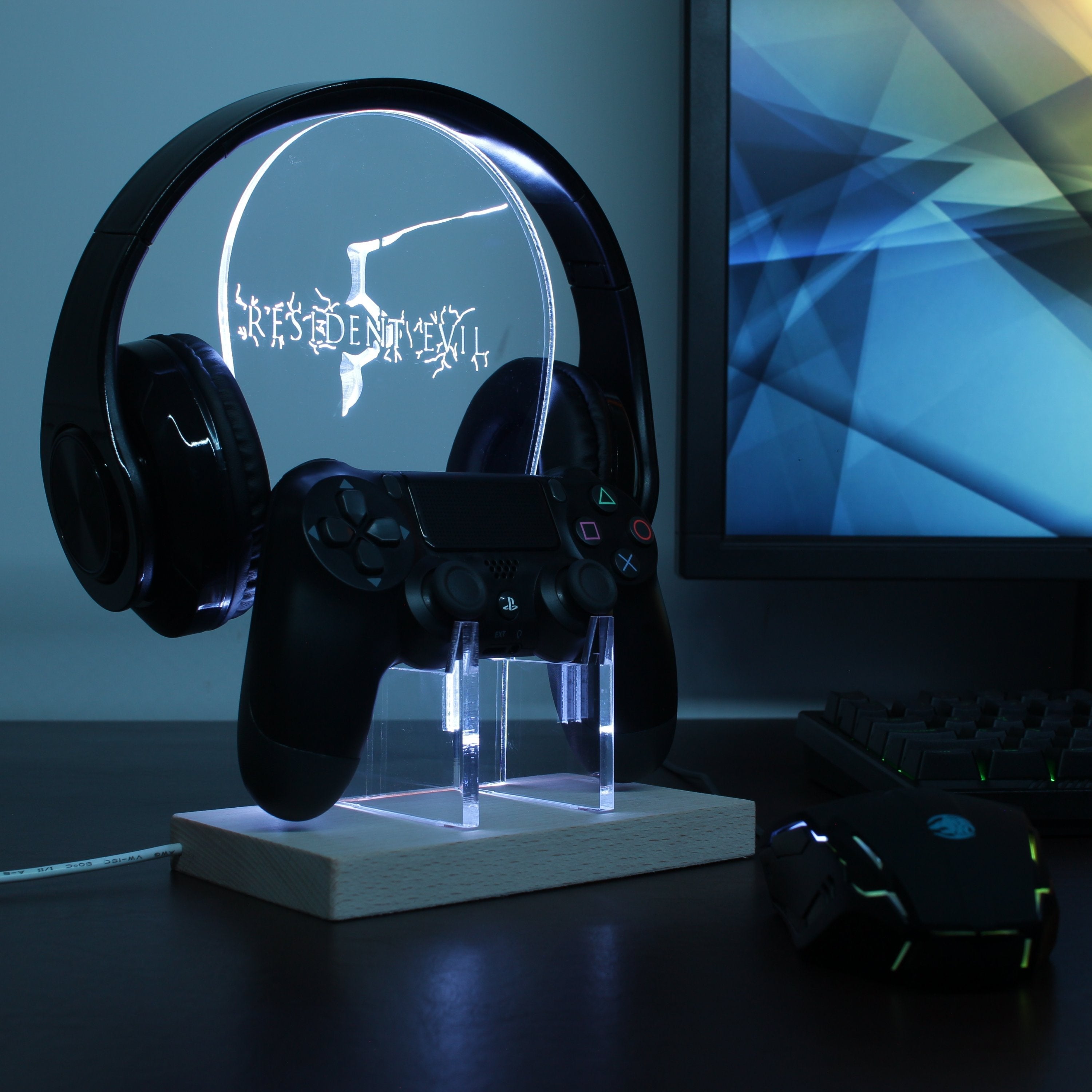 Resident Evil 5 LED Gaming Headset Controller Stand